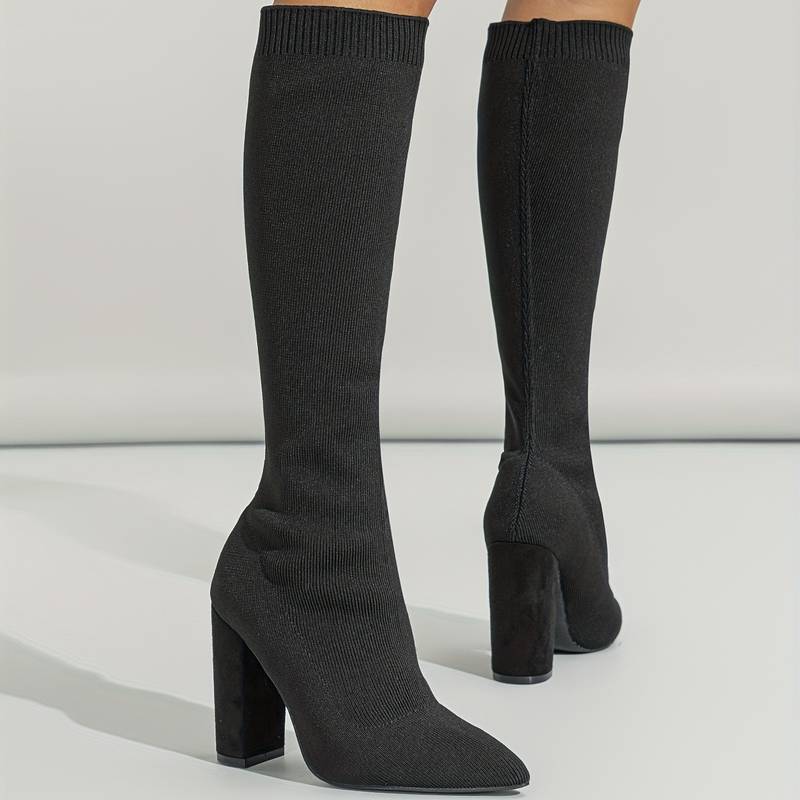 Bottes chaussettes hautes tricot - Allure moderne sophistiqu��e - MAX FOR ME