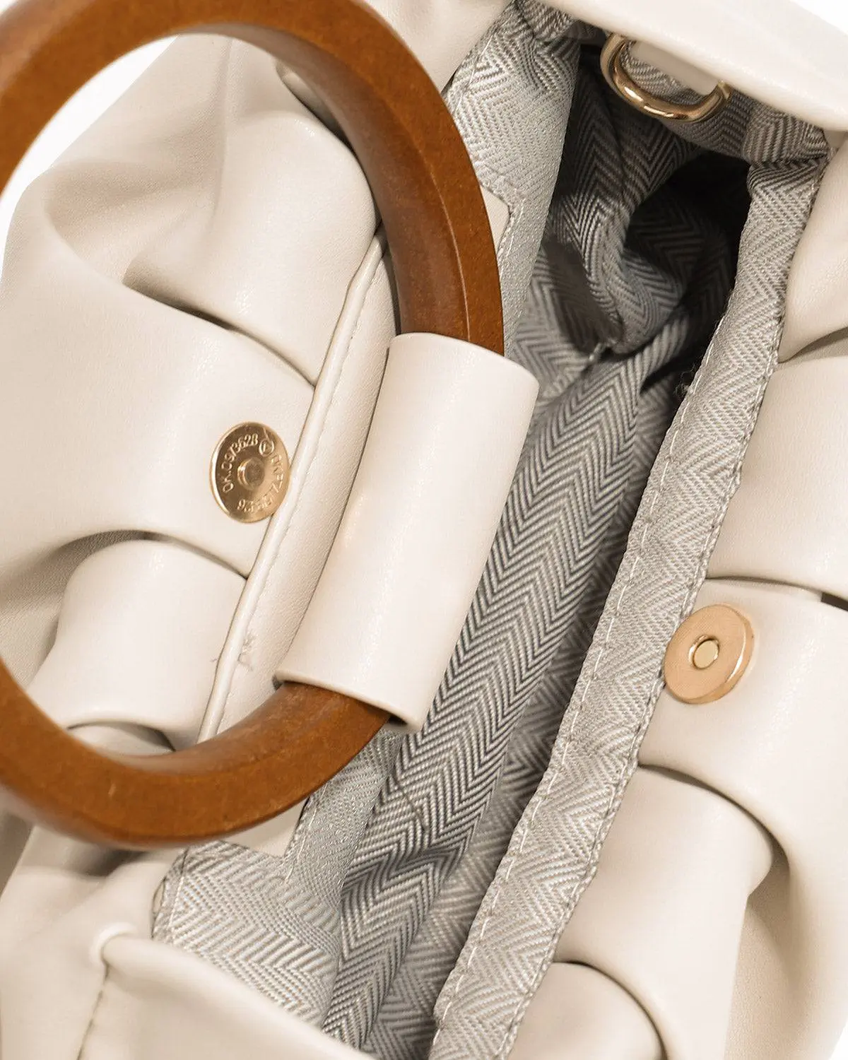 Sac �� Main Ruch�� Solide - Poign��e Ronde en Bois et Silhouette ��l��gante