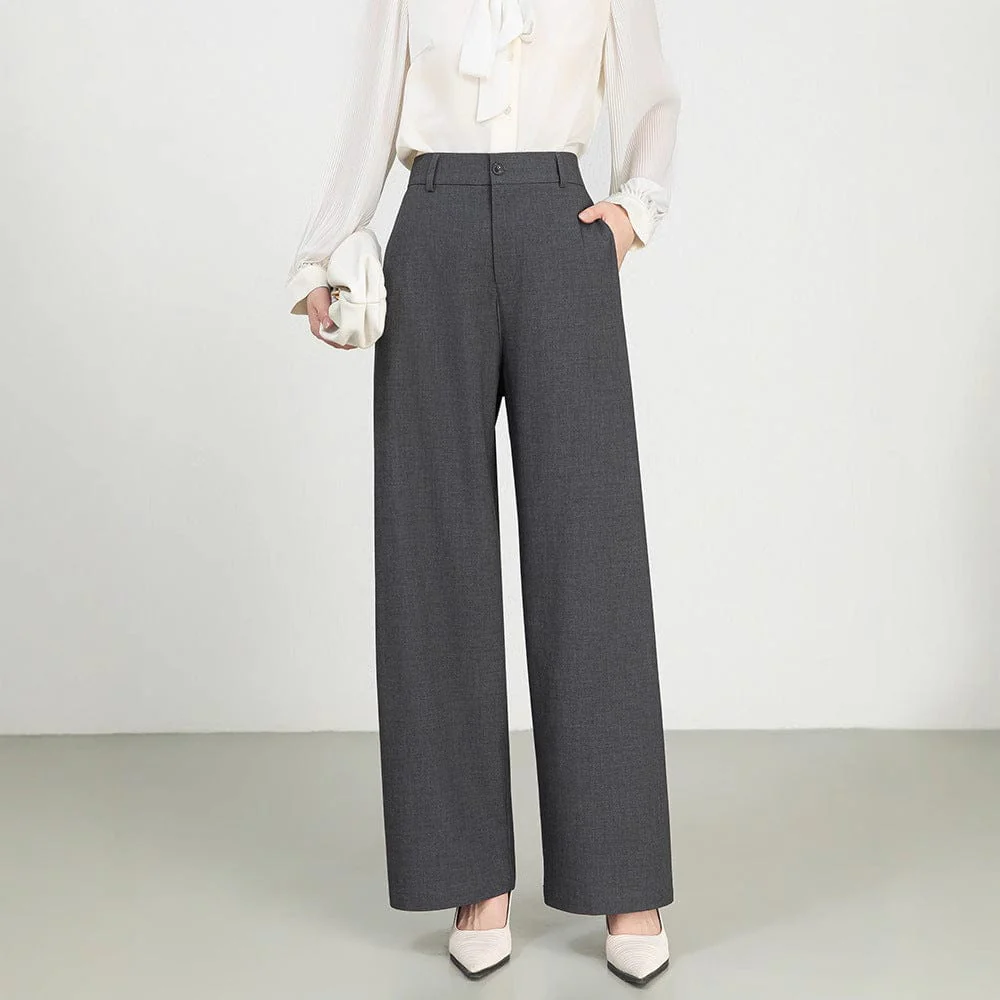 Pantalon tailleur jambes larges - une silhouette ��lanc��e - MAX FOR ME