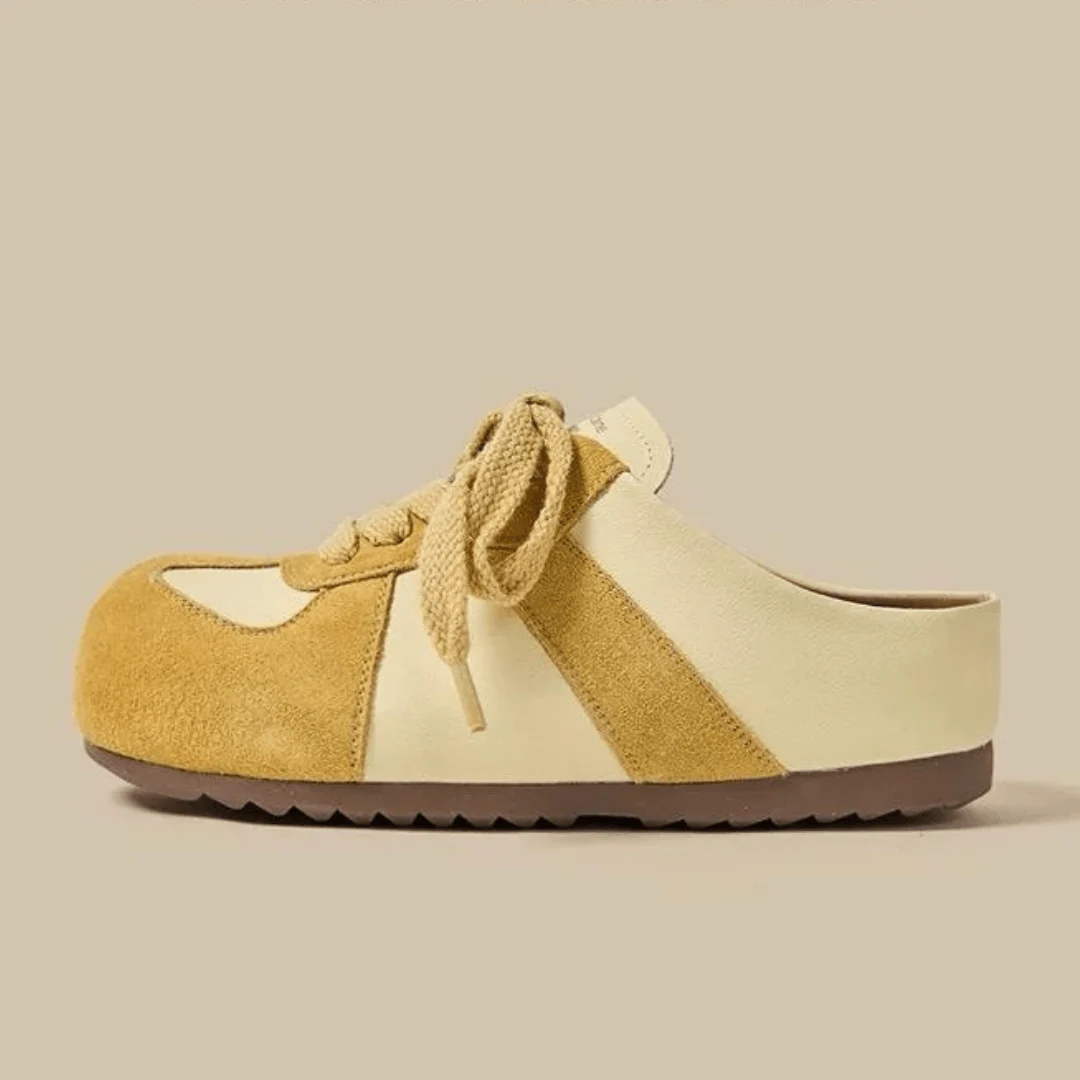 Sabots lac��s bicolores - Style r��tro moderne sophistiqu�� - MAX FOR ME