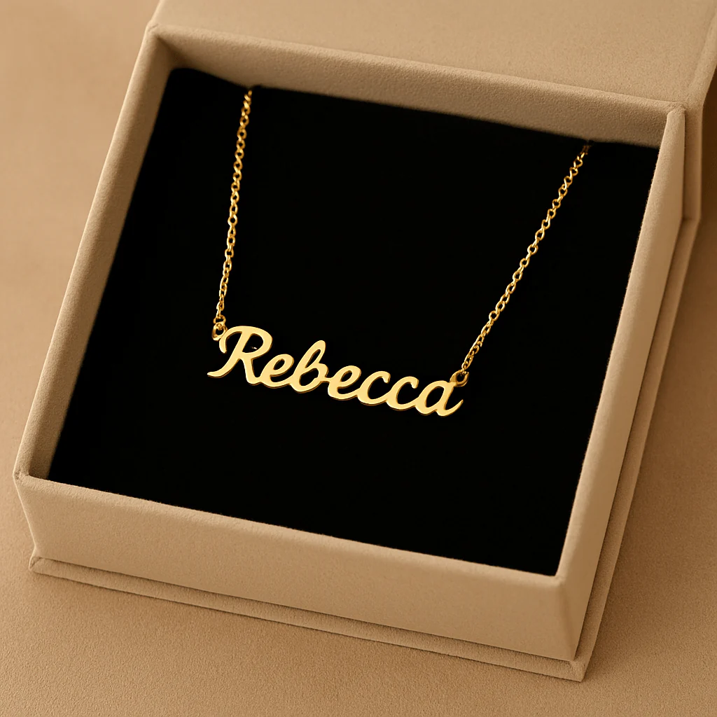 Collier 1 Pr��nom Personnalis�� �C Acier Inoxydable Dor��