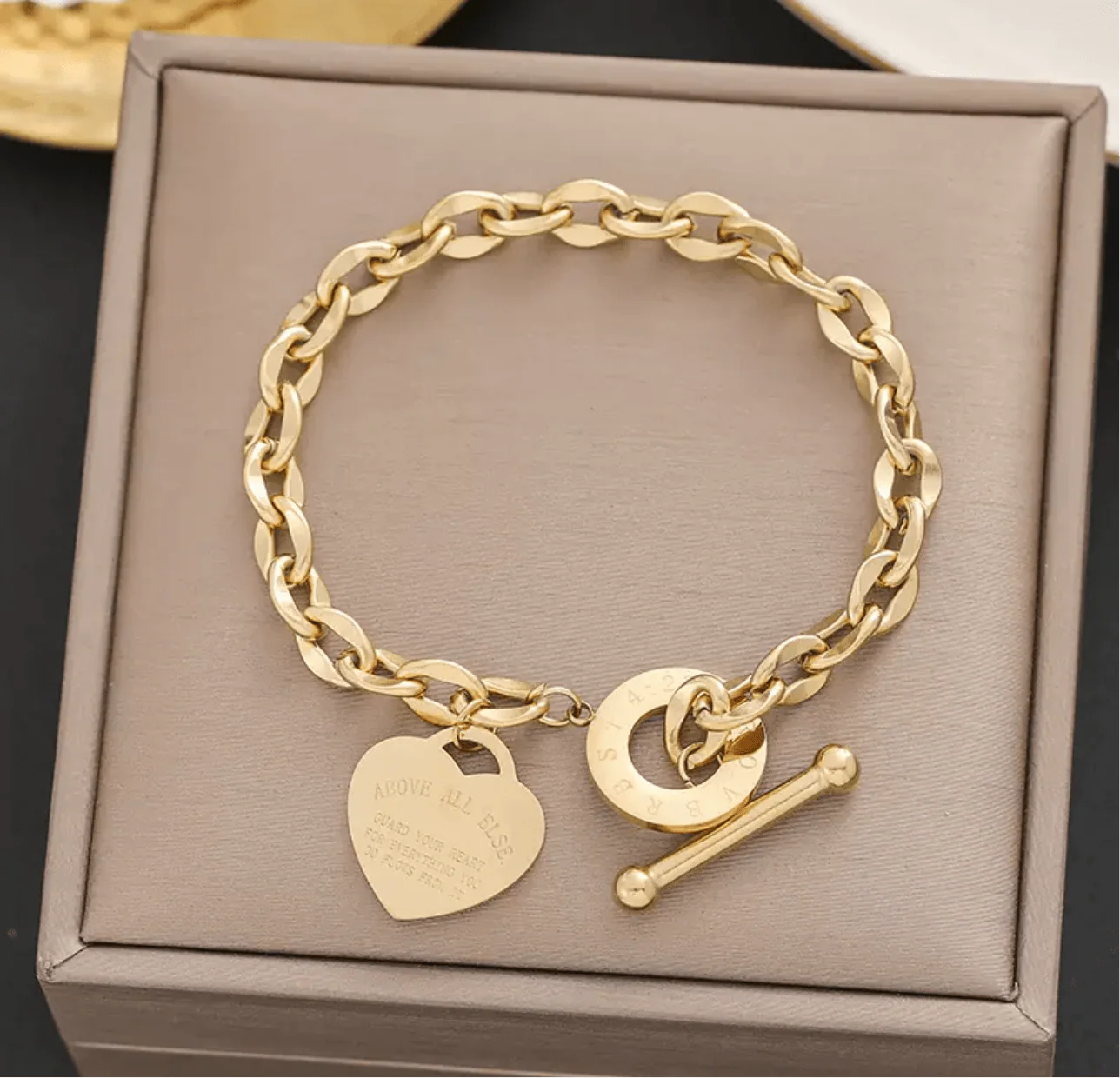 Bracelet acier titane cœur femme polyvalent romantique moderne MAX FOR ME