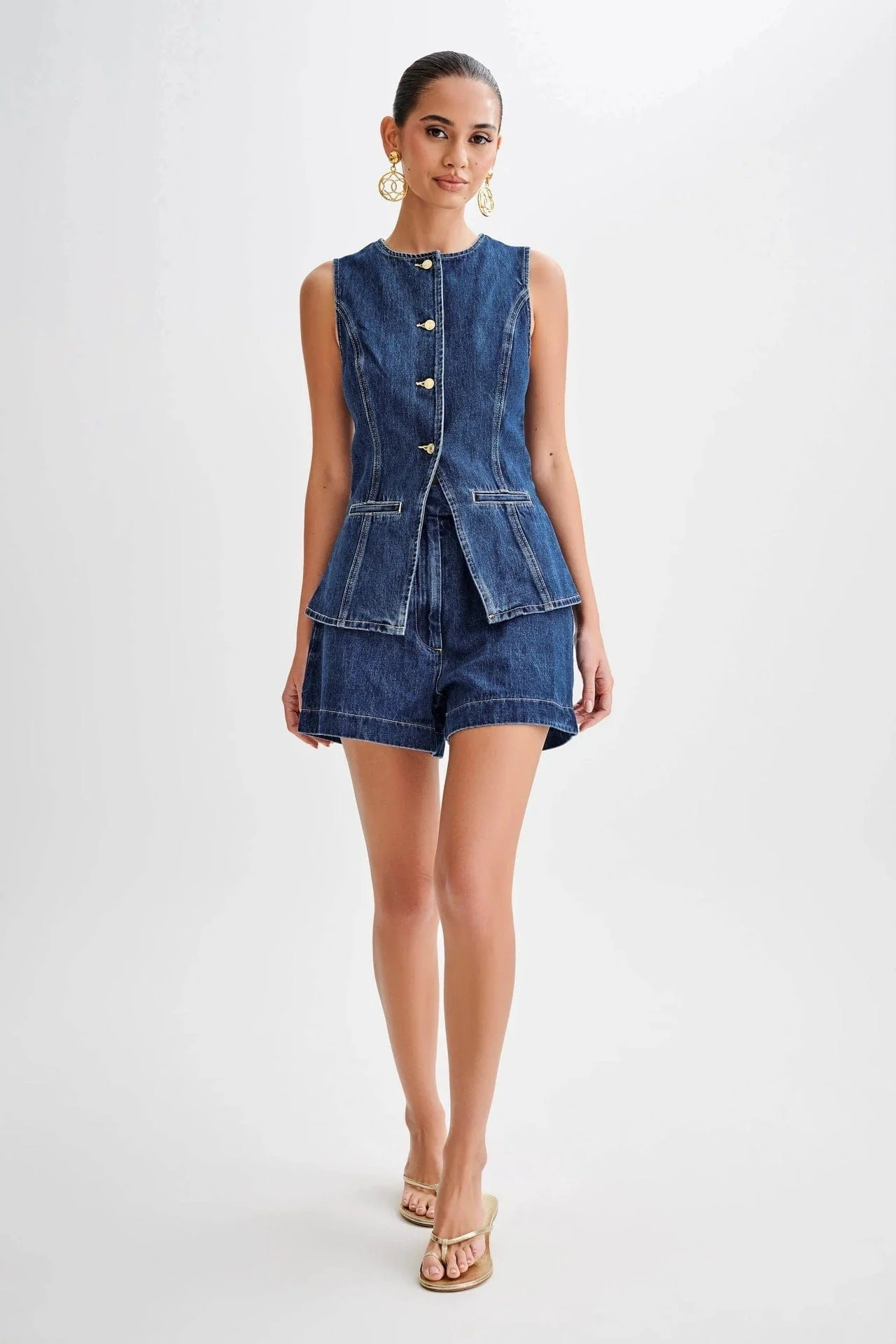 Ensemble deux pi��ces denim �C Style urbain structur�� et tendance