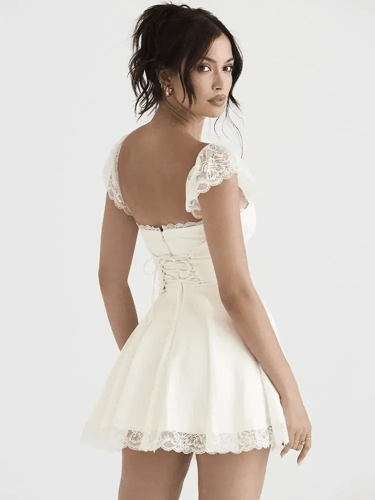 Robe mini Camille avec corsage corset�� et jupe en tulle