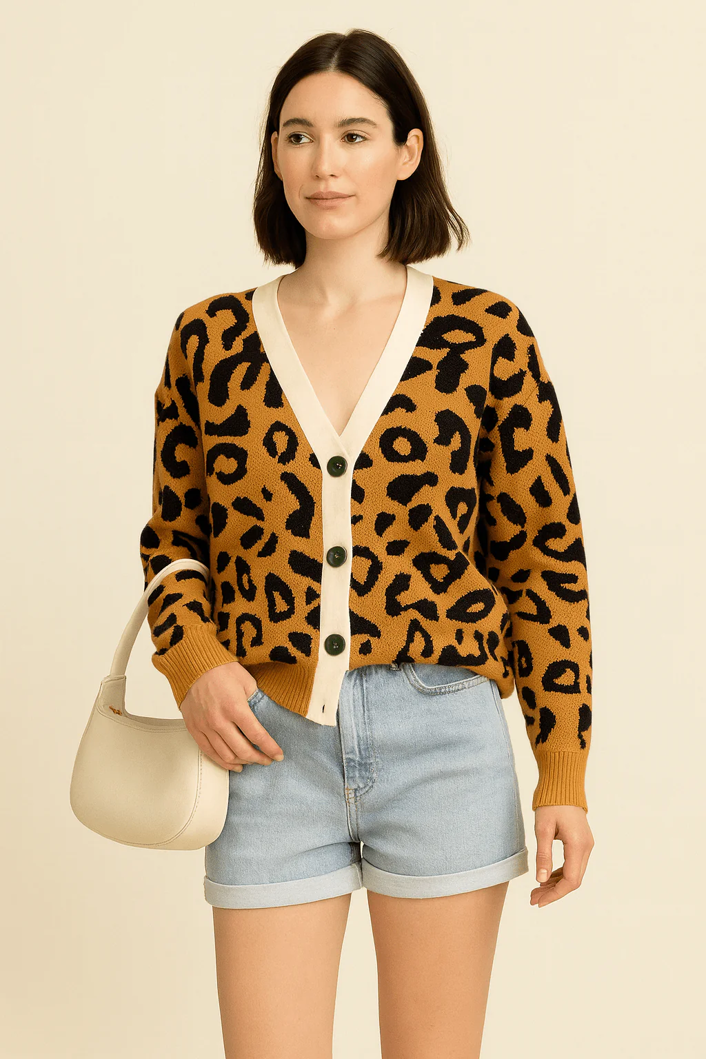 Cardigan style Chanel �� imprim�� l��opard �C chic audacieux MAX FOR ME