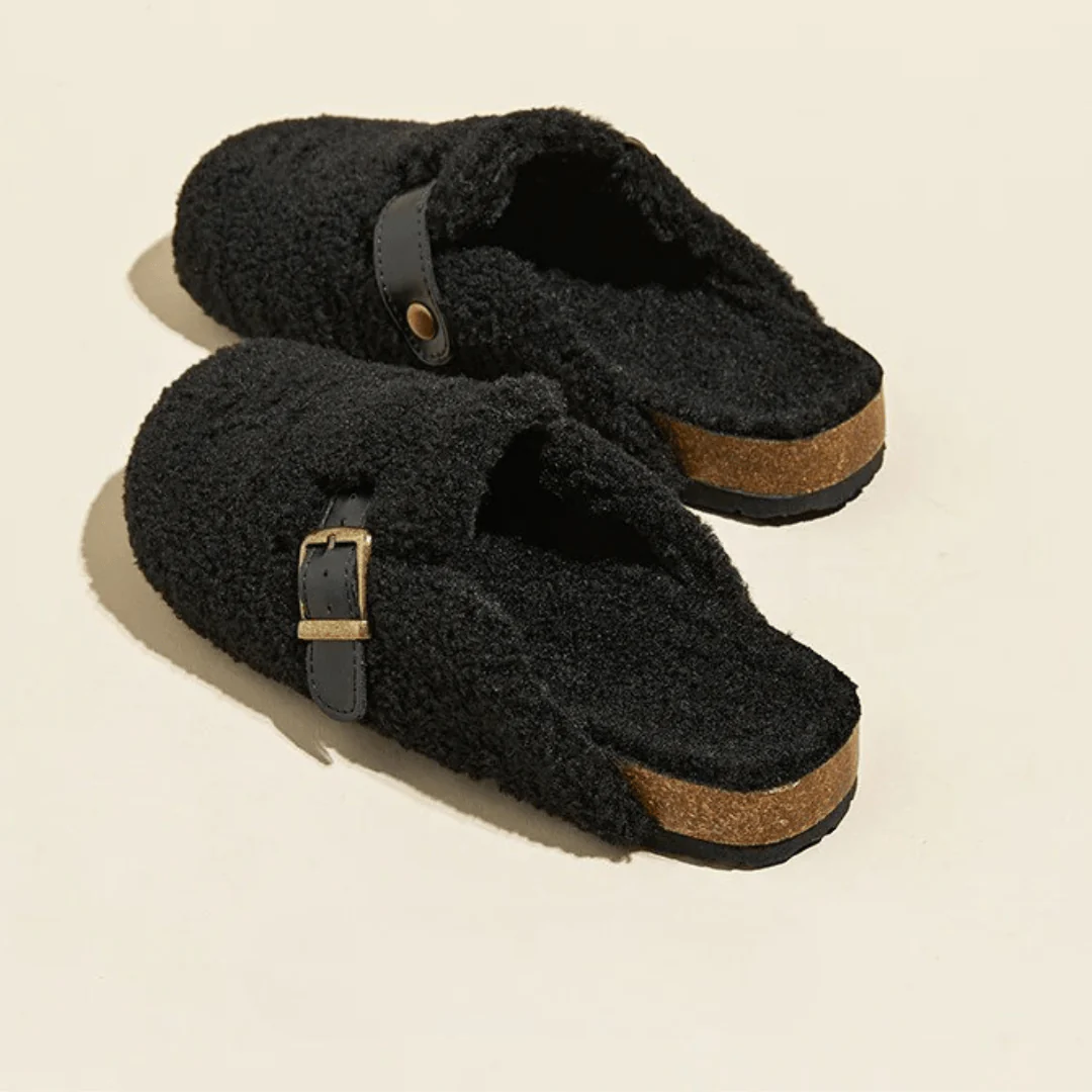 Chaussons fourr��s �� boucle - Cocooning luxueux d'hiver - MAX FOR ME