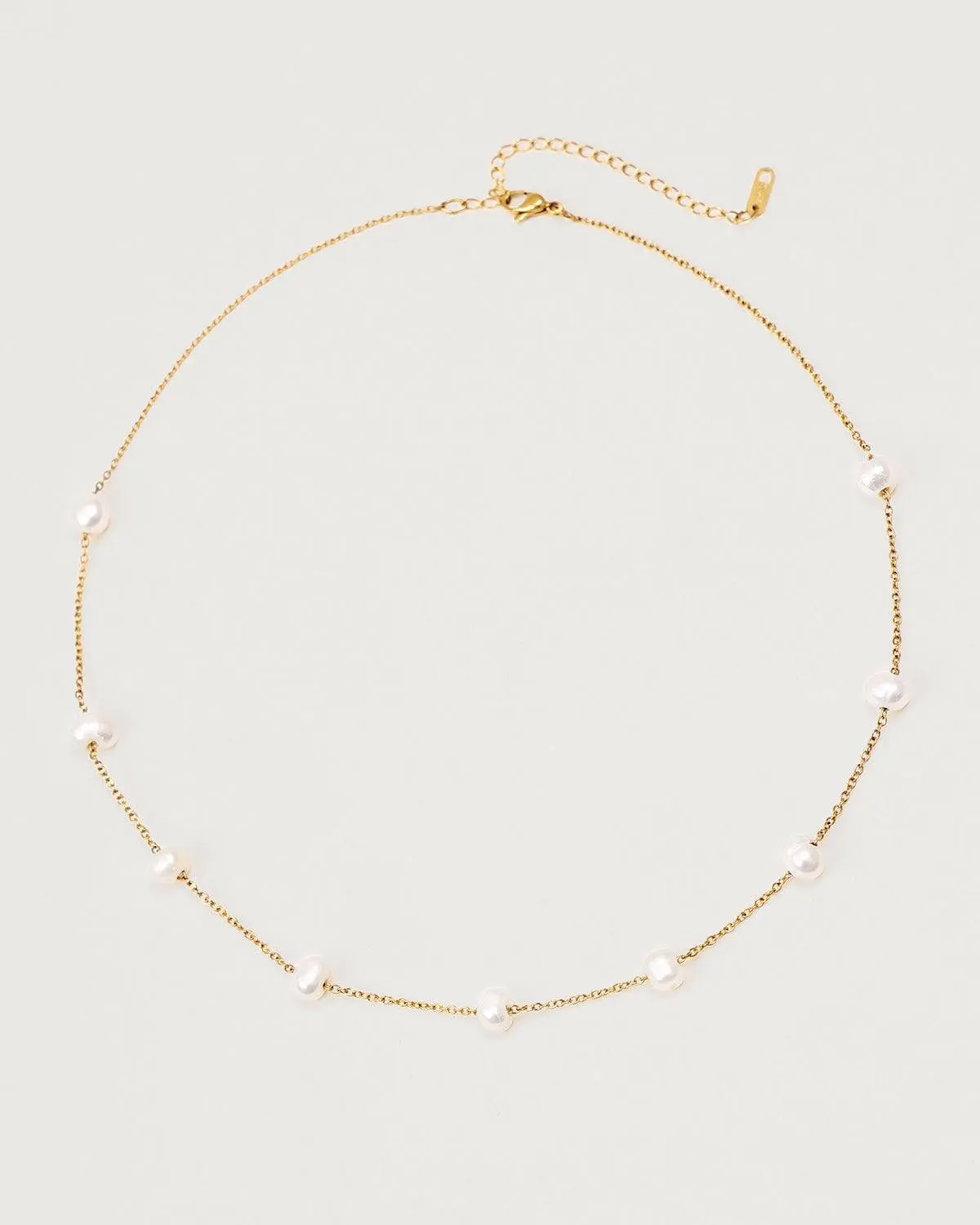 Collier Chaîne Câble Dorée avec Perles