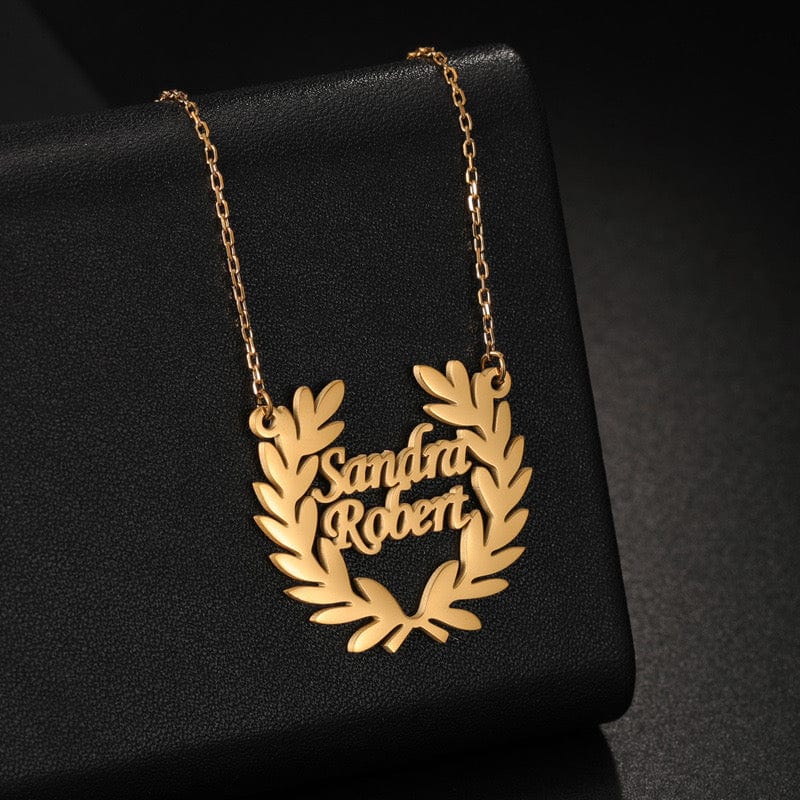 Collier personnalis�� pr��nom ��pi de bl�� acier inoxydable dor�� - MAX FOR ME