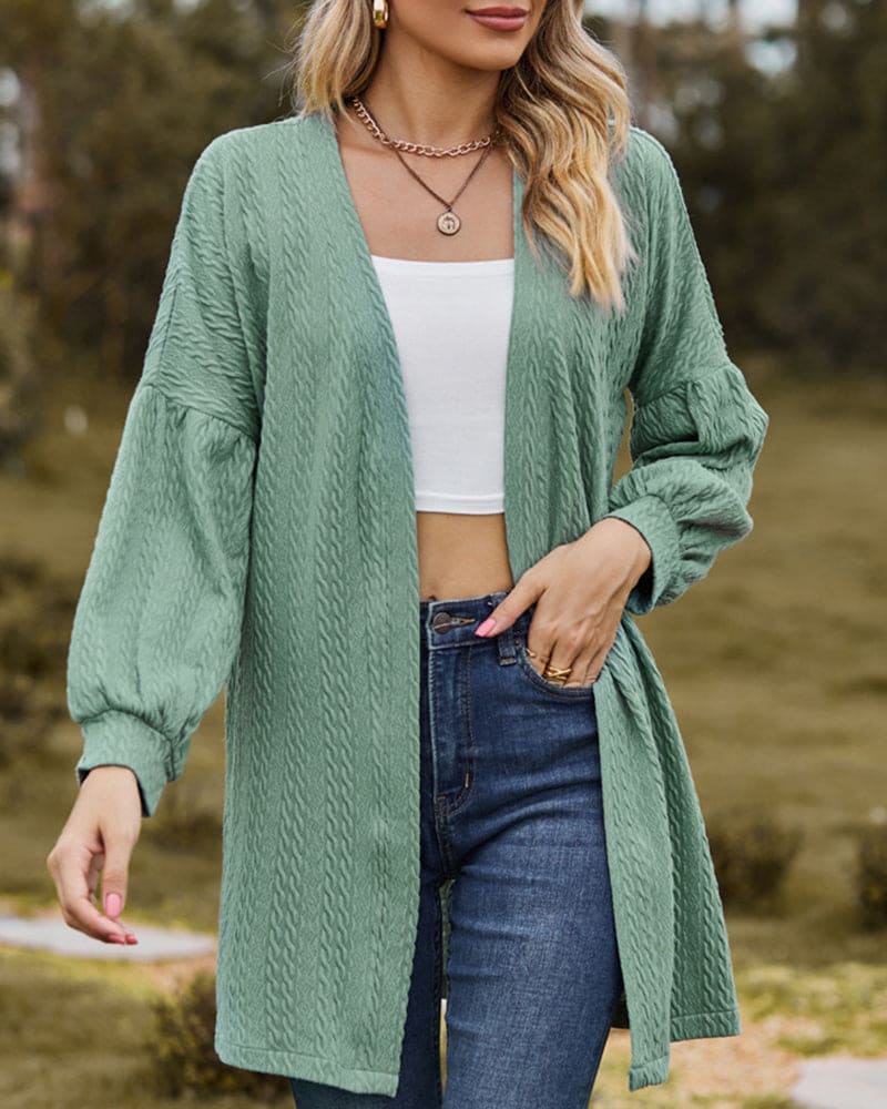 Cardigan long textur�� - ��l��gance et style au quotidien - MAX FOR ME