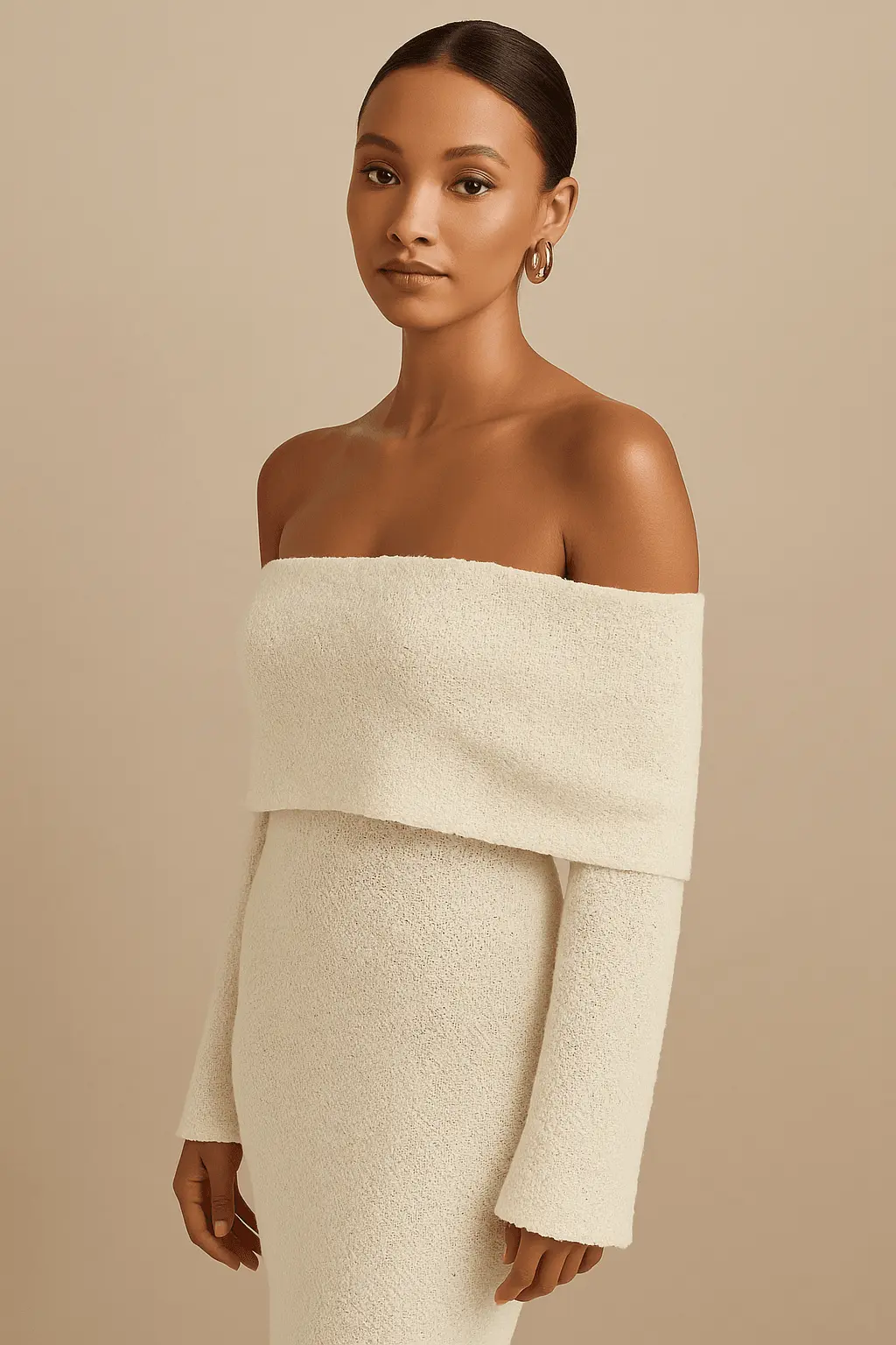 Robe Longue Marisol en Boucl�� El��gante