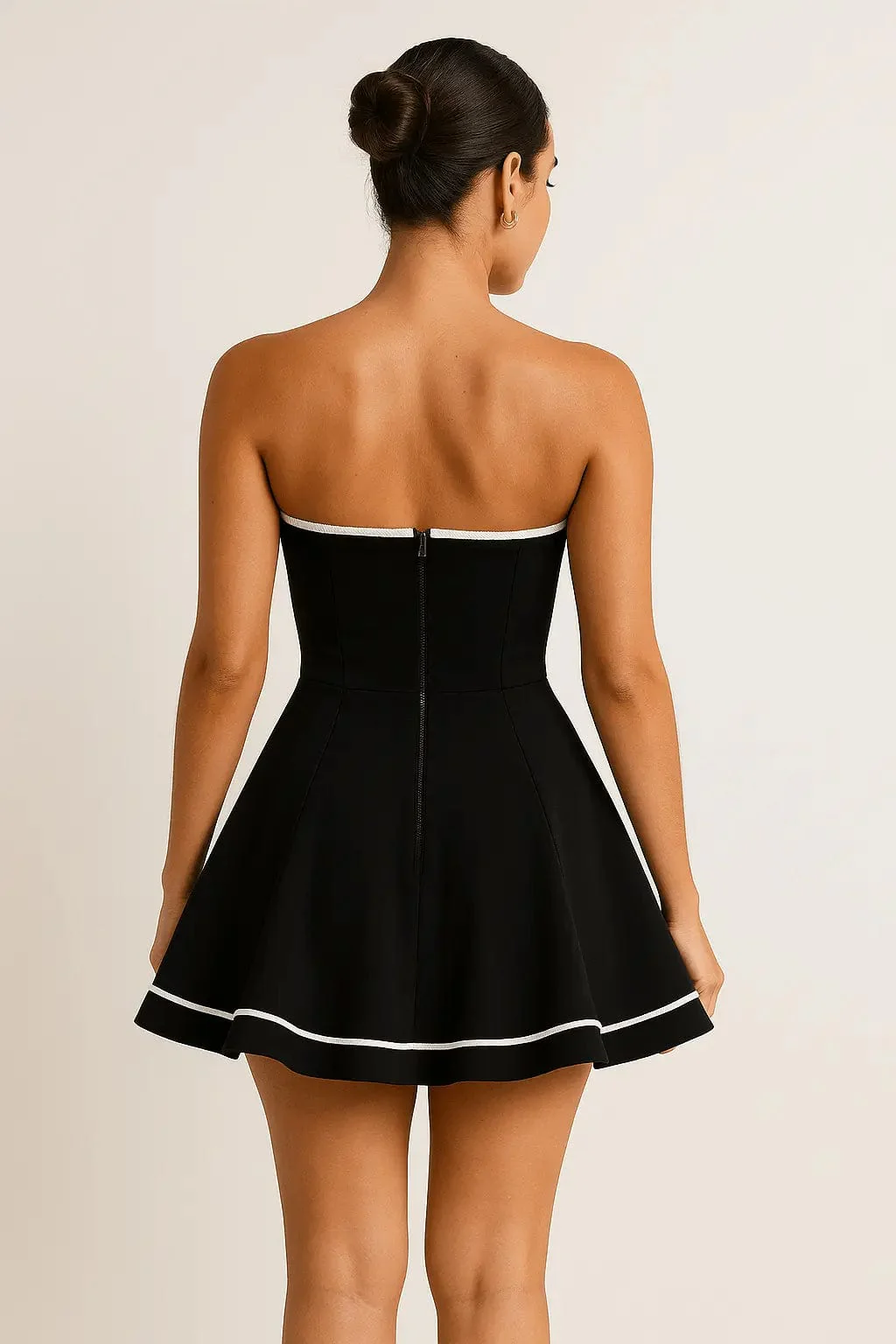 Robe Femme A-Line Mini Dos Nu