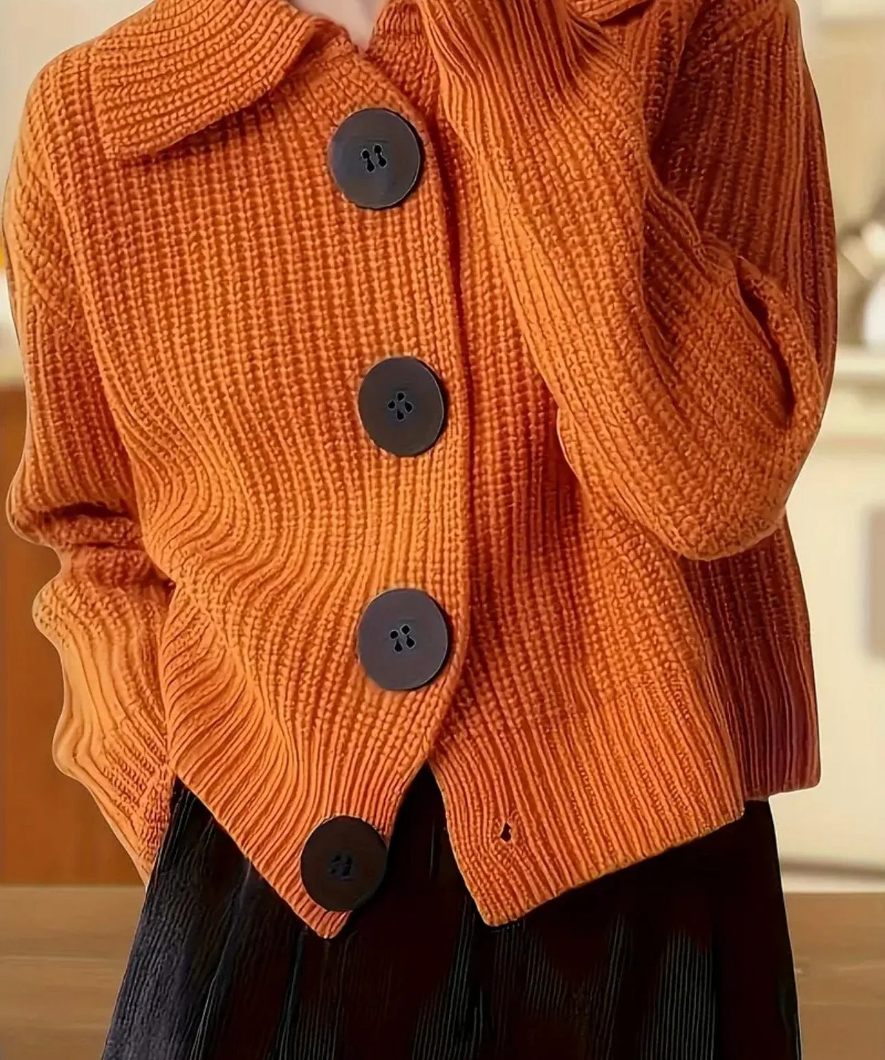 Cardigan court en maille �� col claudine - un style r��tro-chic affirm�� - MAX FOR ME