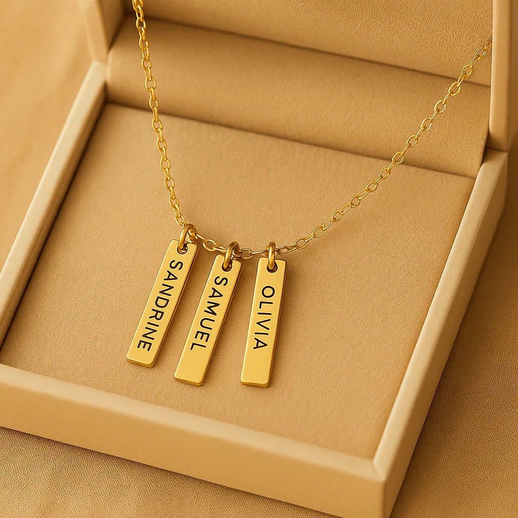 Collier Personnalisé 1, 2 ou 3 Médailles au choix�?Gravure Prénoms ou dates