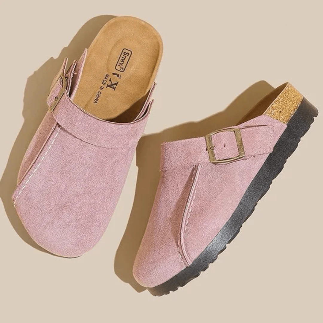 Sabots su��d�� rose poudr�� - Douceur f��minine moderne - MAX FOR ME