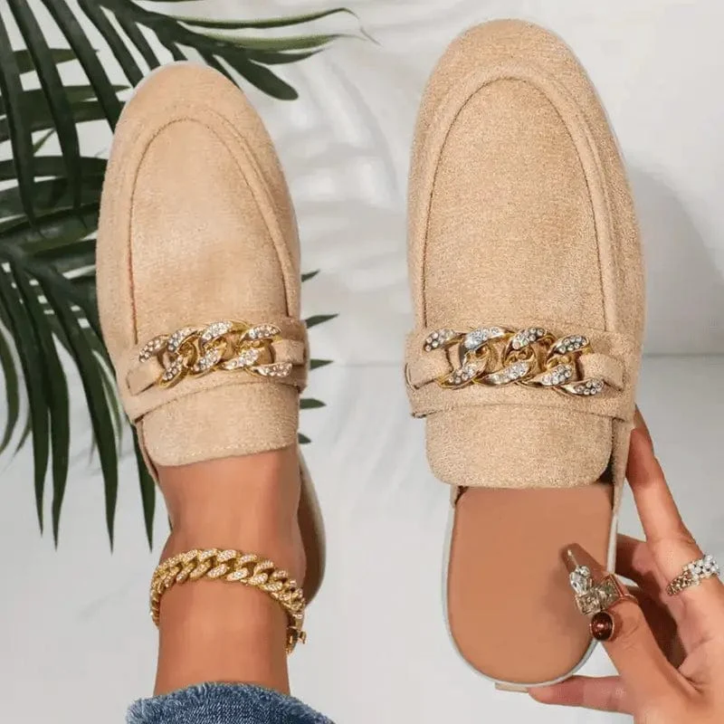 Mocassins beige d'��t�� Mason �� d��tail cha?ne - Confort urbain et ��l��gance d��contract��e