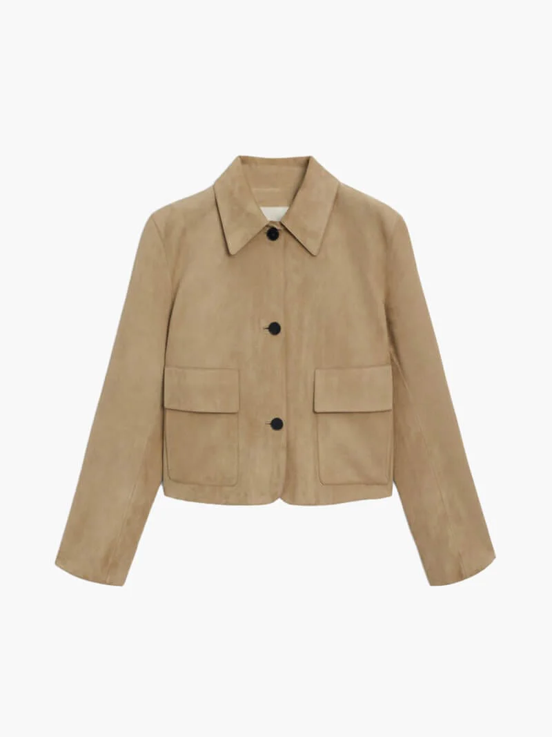 Veste en su��dine douce �C coupe ajust��e pour look structur�� chic