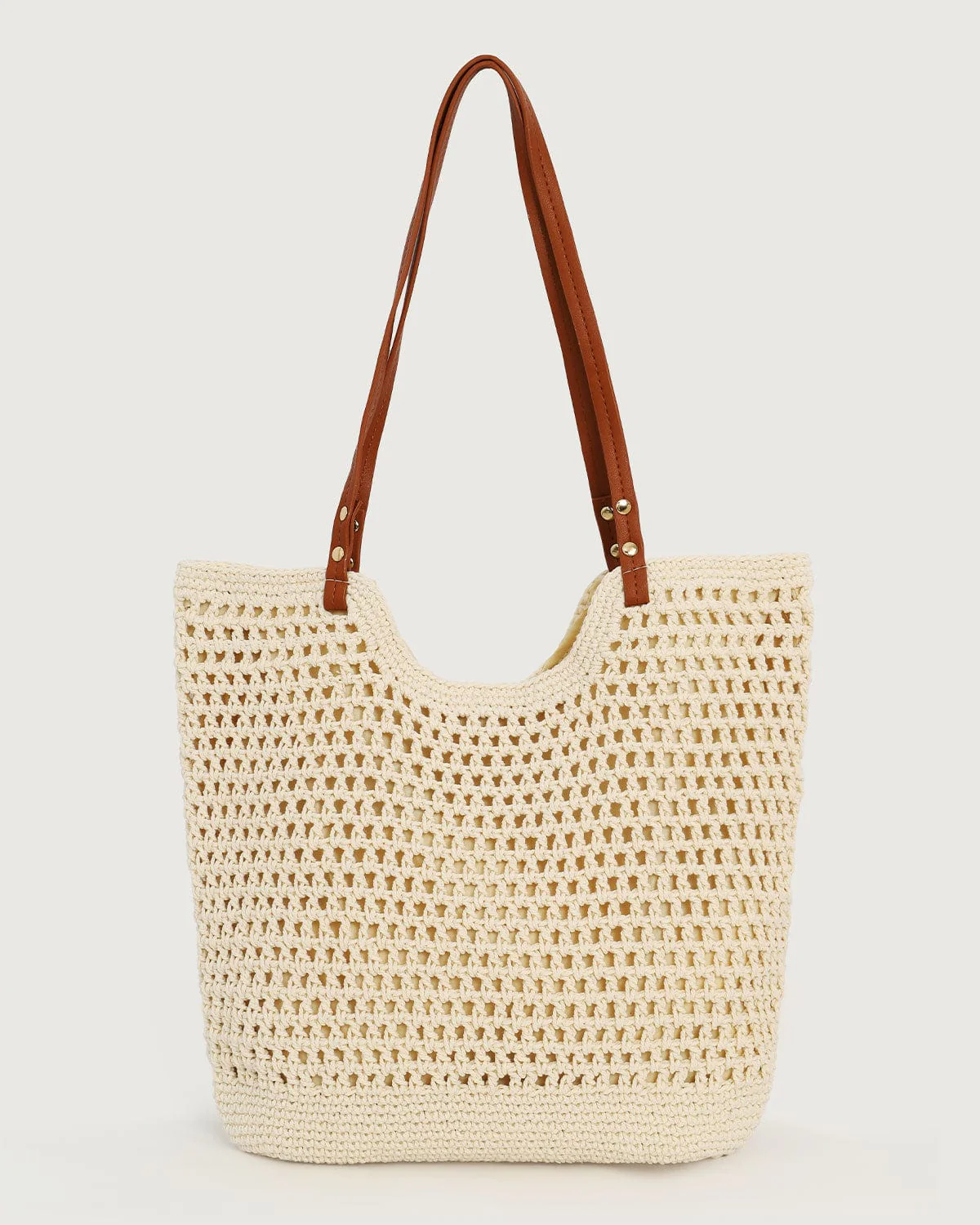 Sac Cabas en Paille Tress��e Beige