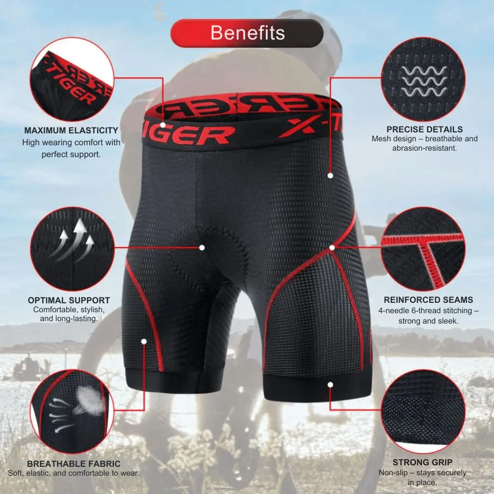 Cycling Underwear with 5D Gel Padding a?? VeloShielda?��