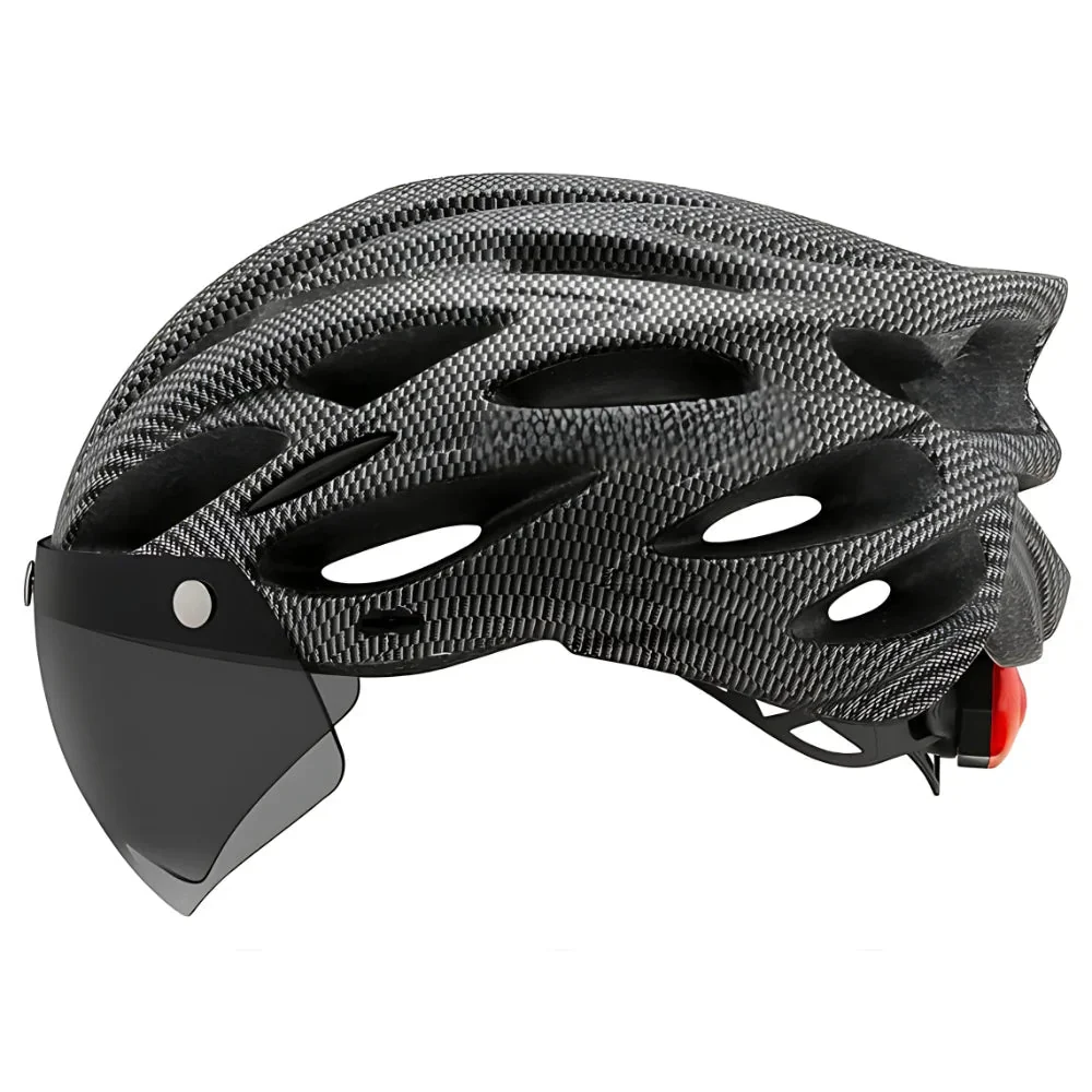 Bike Helmet with Detachable Visor & LED a?? CycloGuarda?��