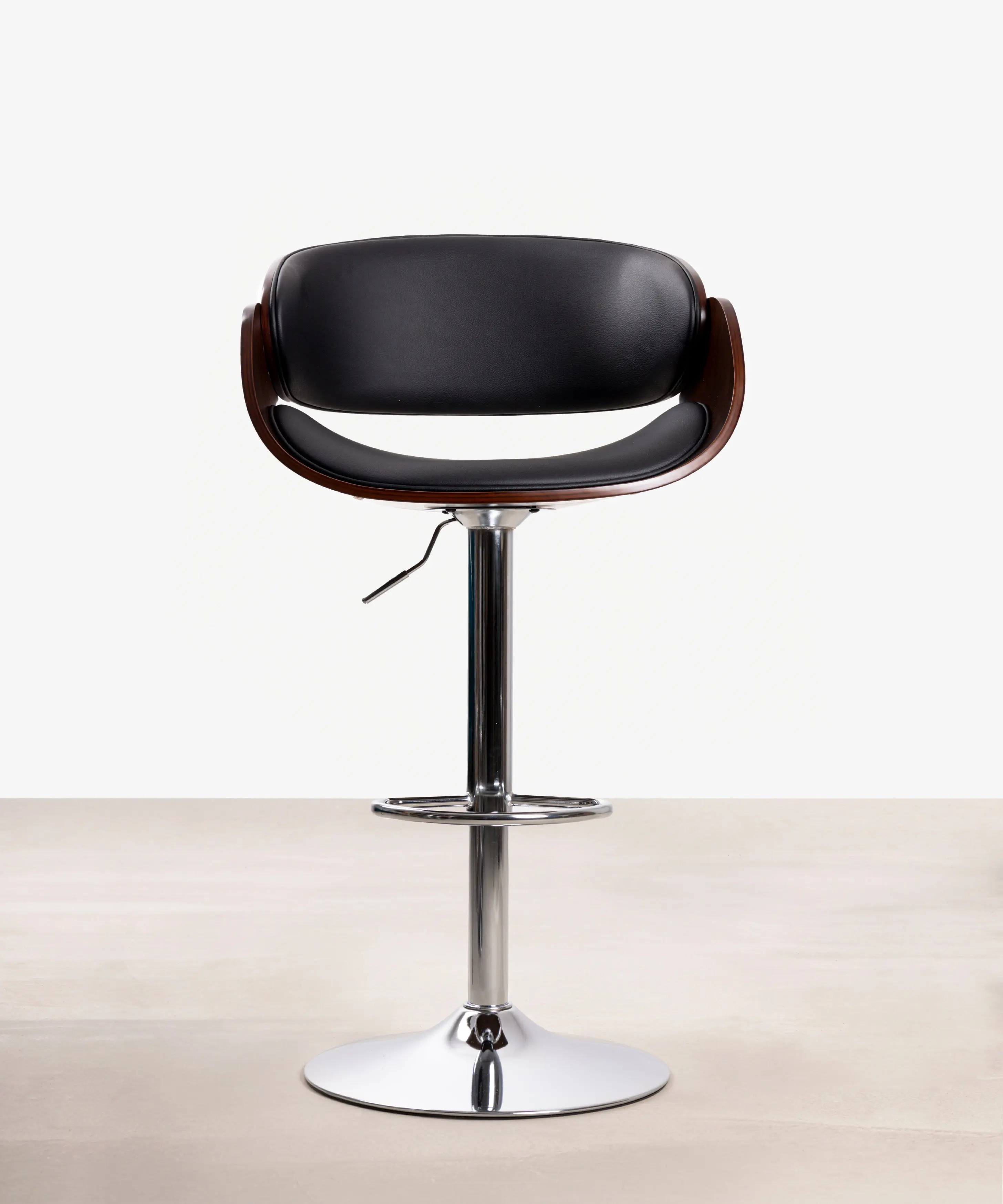 Taburete de Madera y Polipiel Regulable Debbie