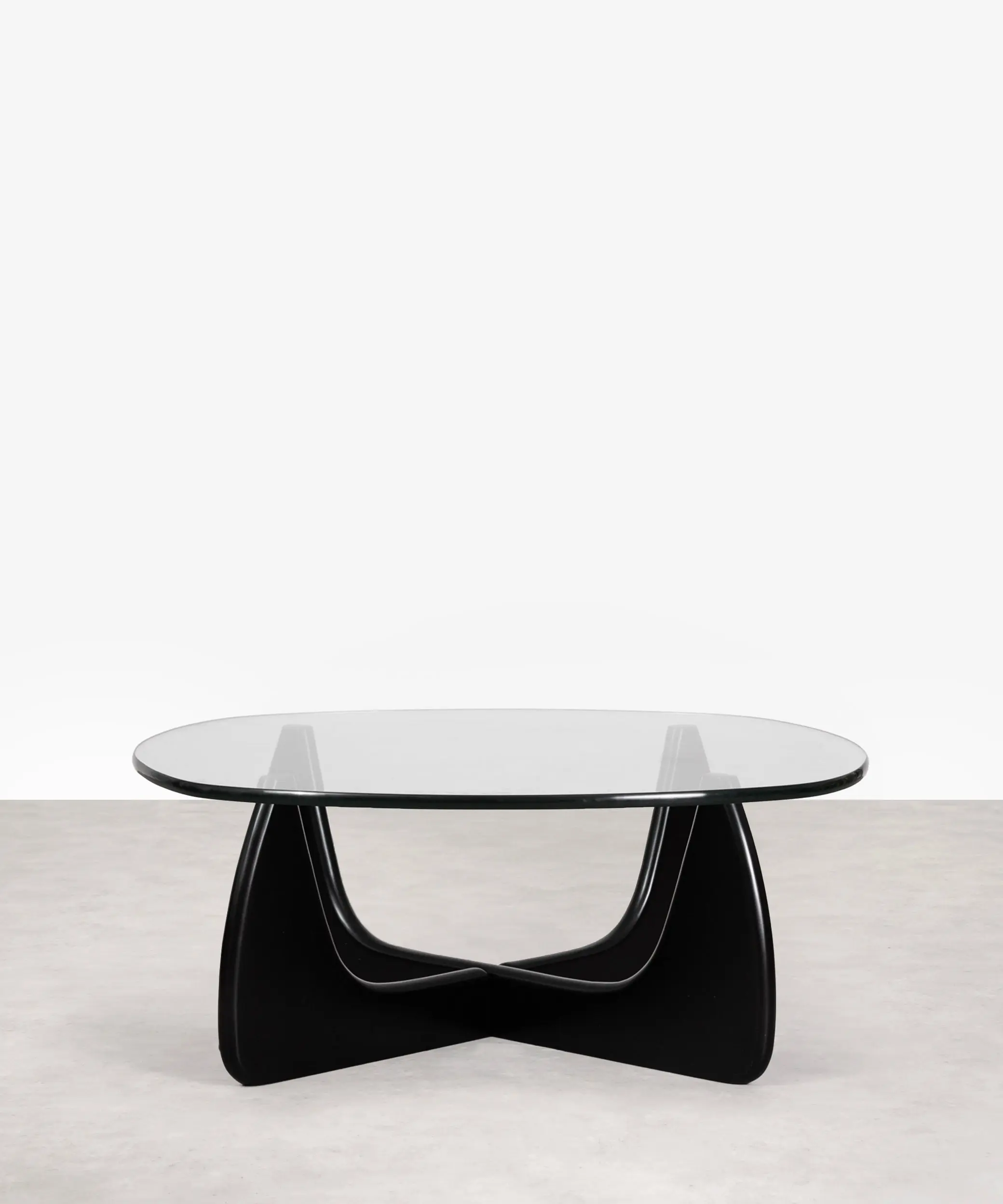 Mesa de Centro en Cristal Templado y Madera Michi Noriaki