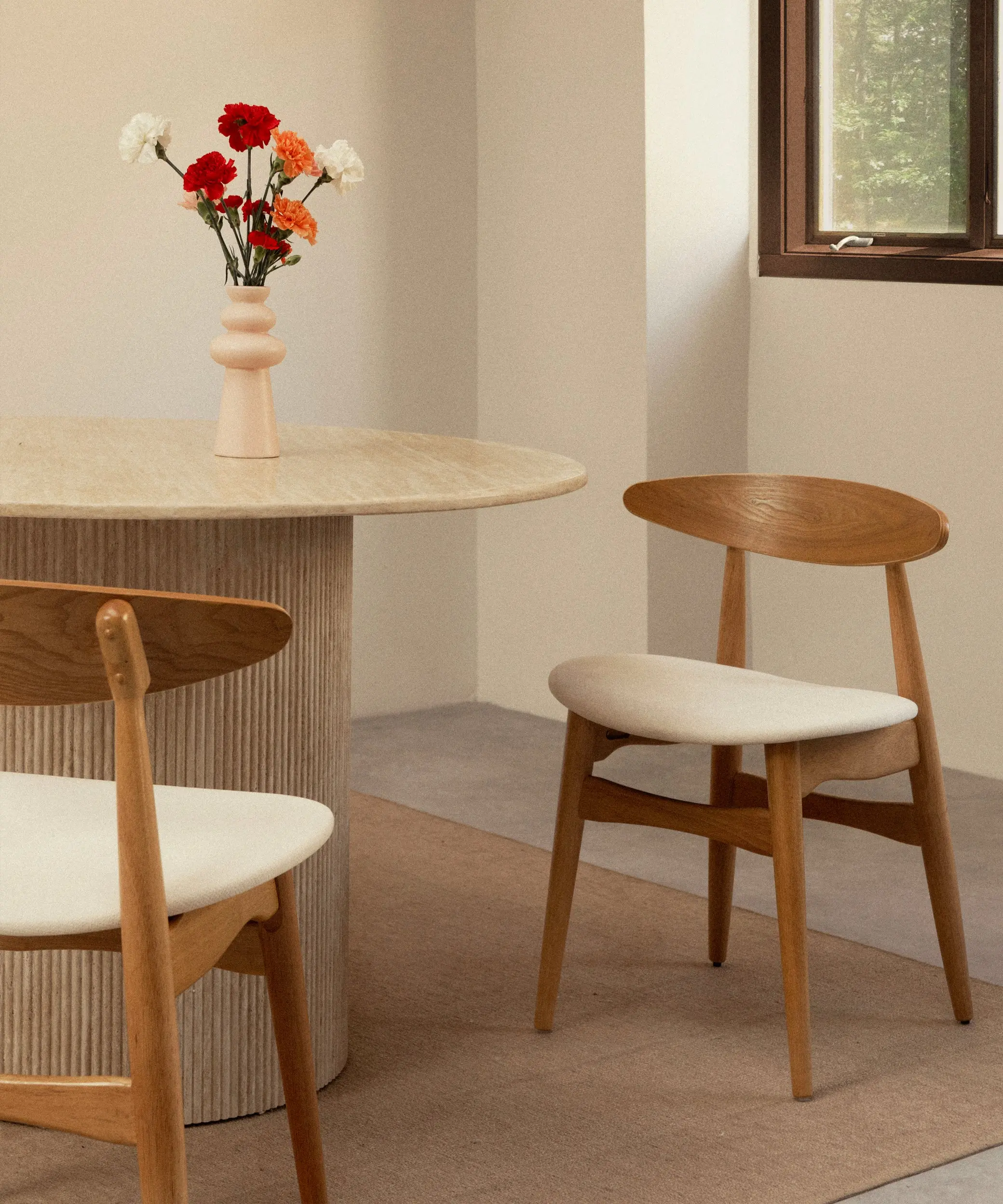 Silla de Comedor en Madera Acolchada Kyoto