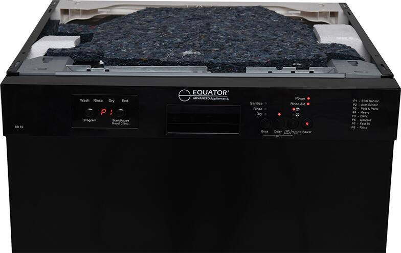 Equator 24'' Built In Dishwasher 14 Place Settings Front Control