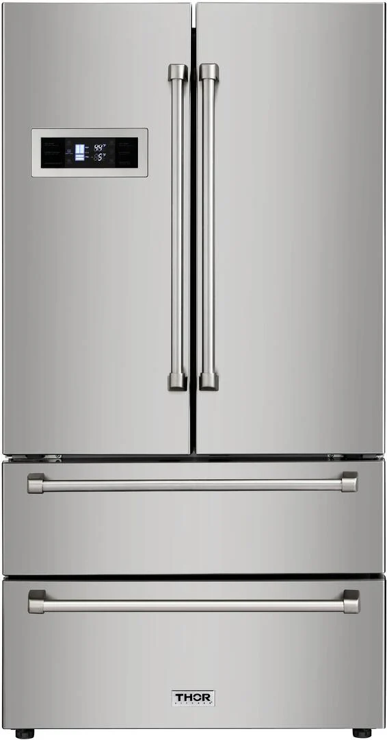 Thor 36 - Inch Stainless Steel 4-Door Counter-Depth French Door Refrigerator with Ice Maker