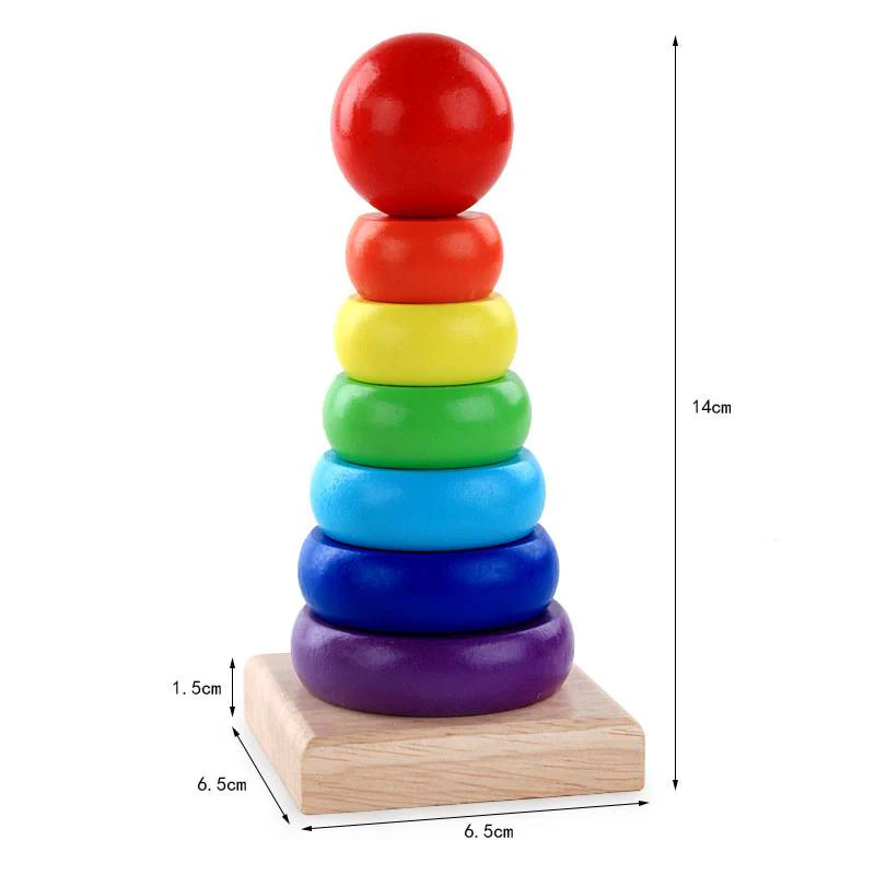 WoodenToys? �C Tour Arc-en-Ciel jouet Montessori en bois