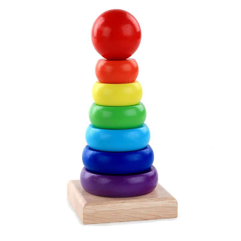 WoodenToys? �C Tour Arc-en-Ciel jouet Montessori en bois