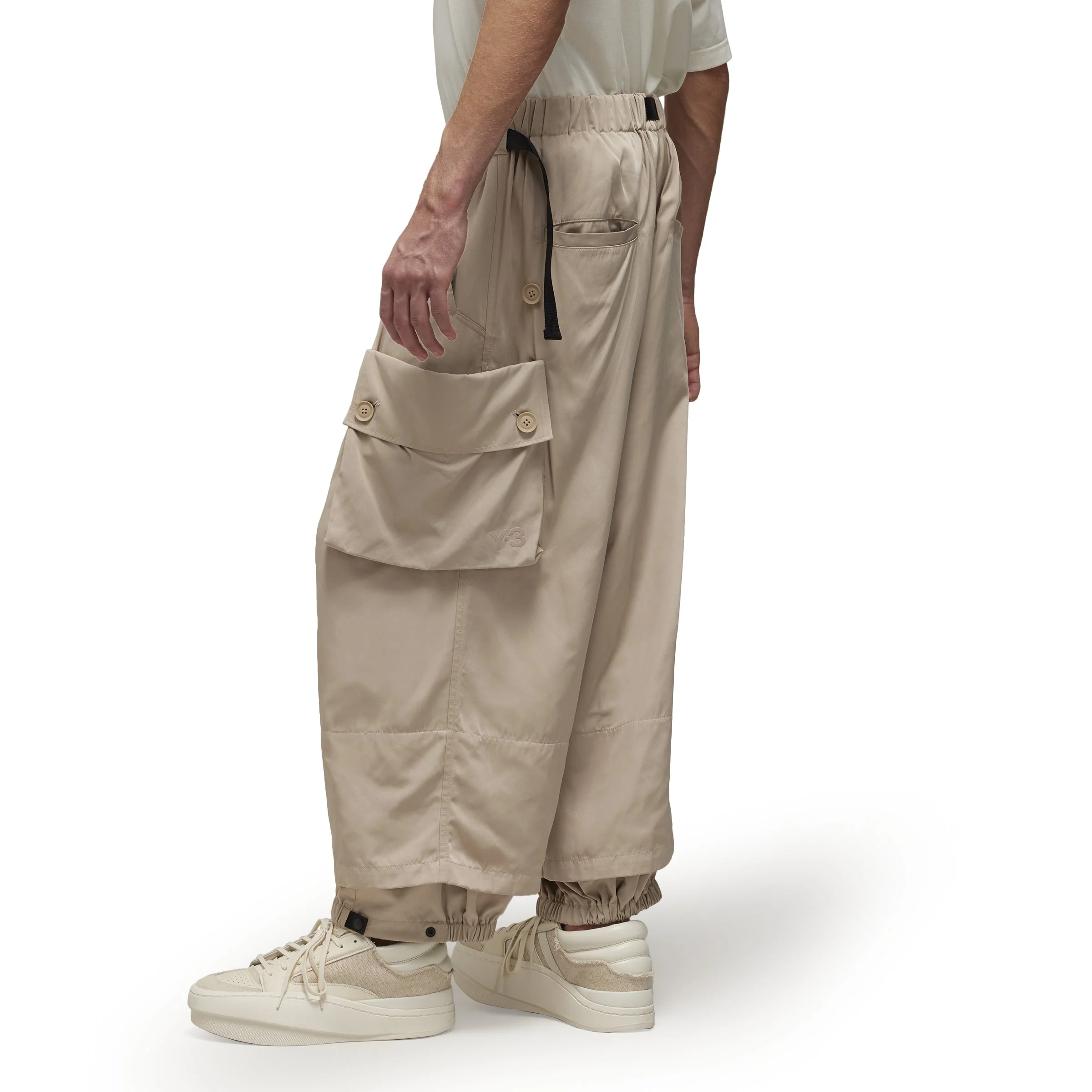 Y-3 NYLON TWILL CUFFED TROUSERS (MEN)