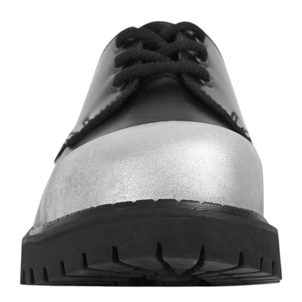 UNDERGROUND EXTERNAL STEEL TOE CAP SHOES TRACKER - SHOE - EXTERNAL CAP - BLACK LEATHER