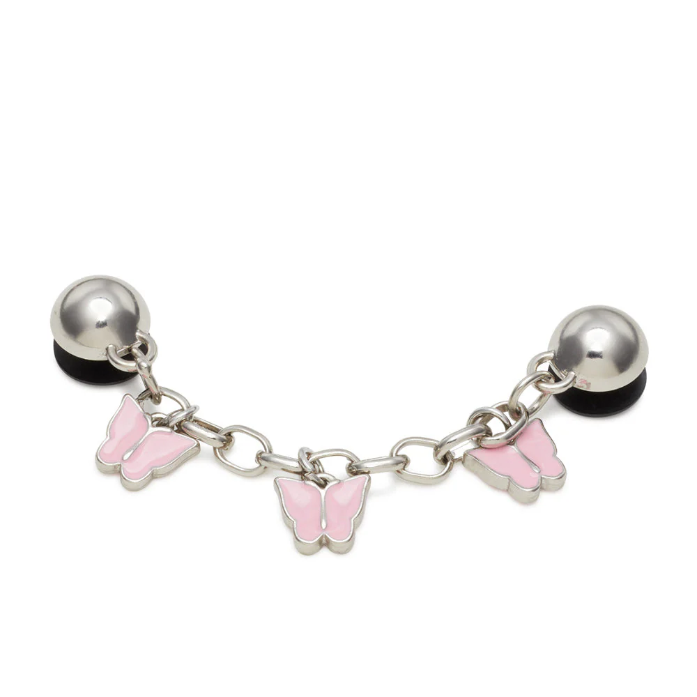 CROCS GOTH GIRL BUTTERFLY CHAIN JIBBITZ