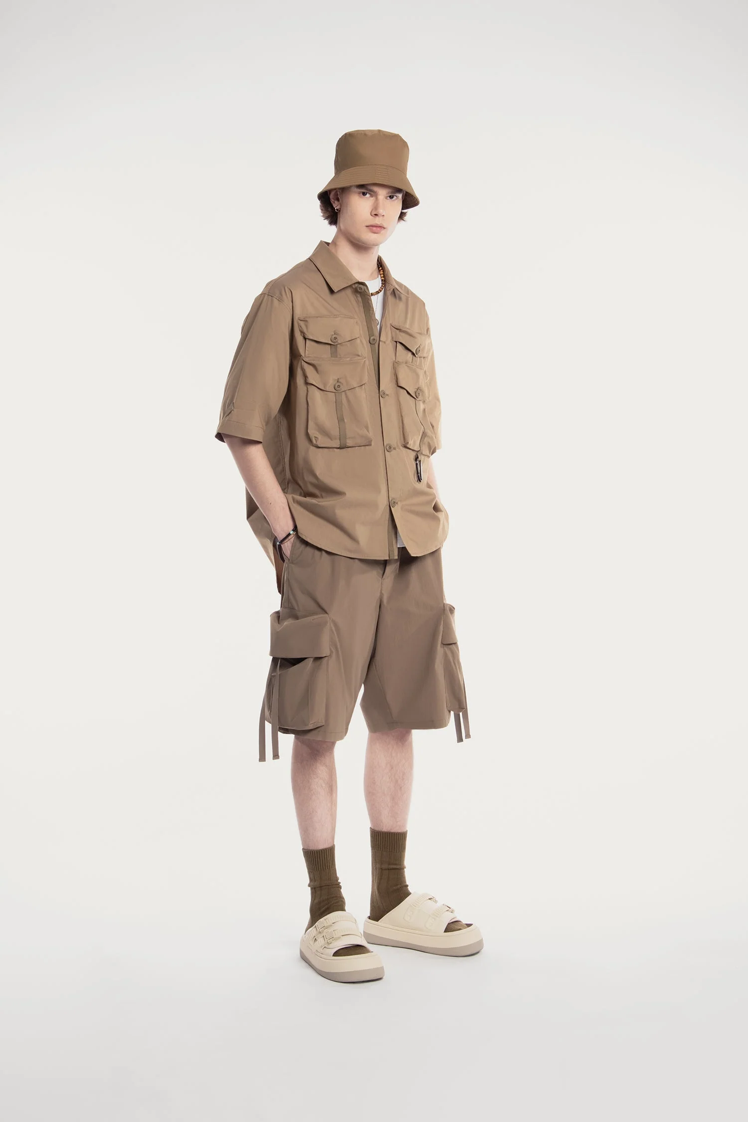 MEN'S COOLMAX® MULTI POCKETS SHORT SLEEVE SHIRT