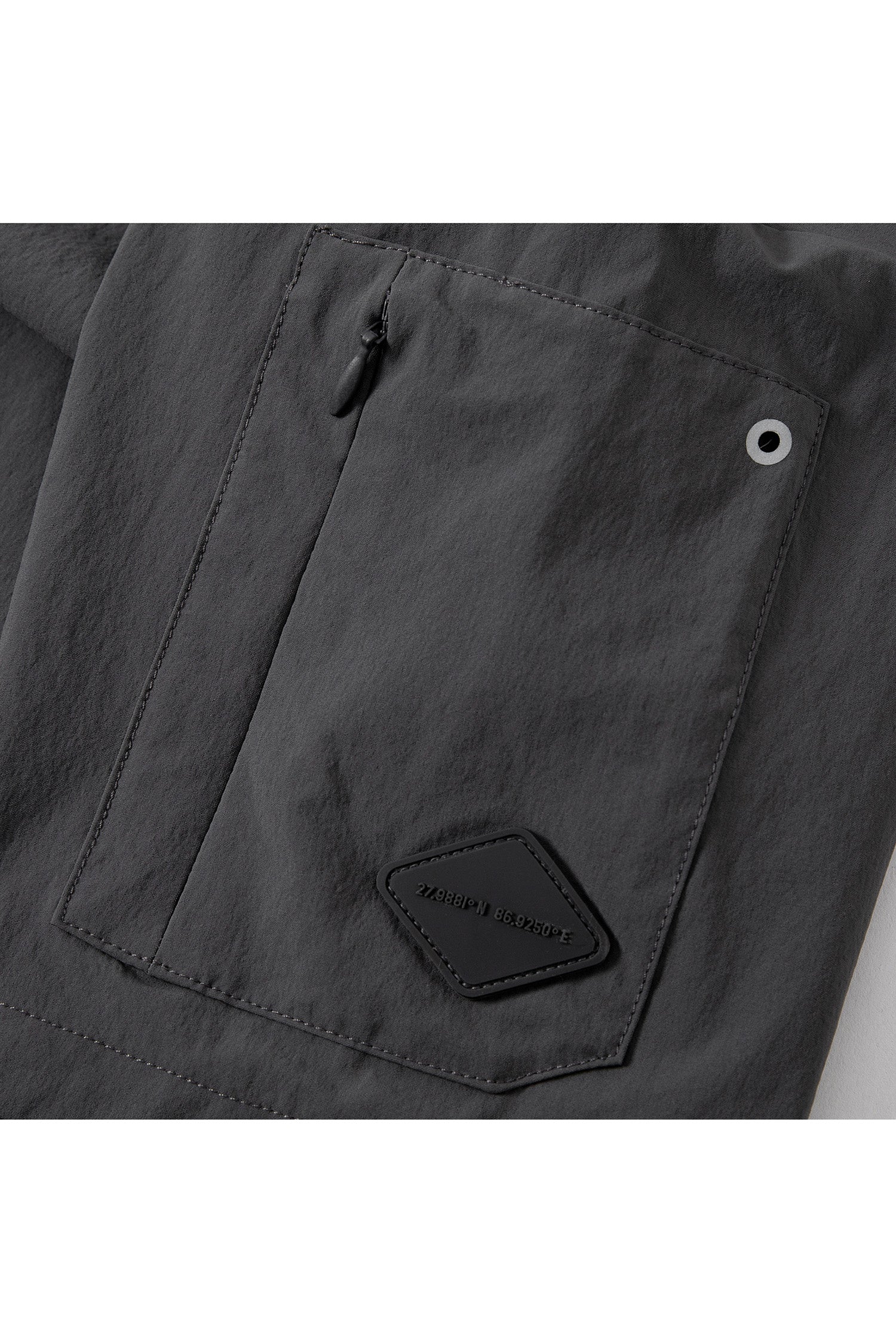 UNISEX PACKABLE SIDE ZIP POCKETS WOVEN S/S TOP