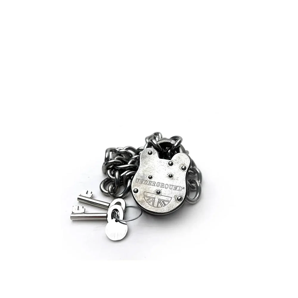 UNDERGROUND LIVE FAST AND DIE PADLOCK NECKLACE