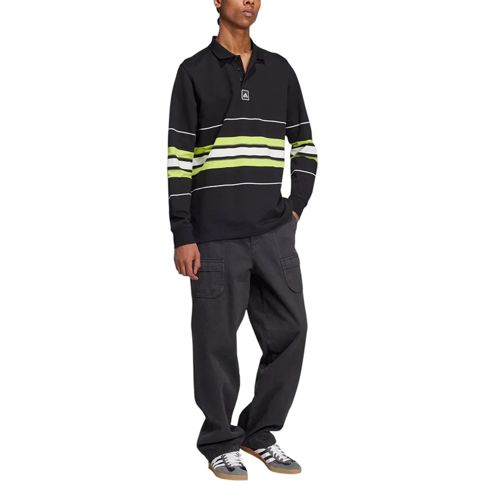 ADIDAS STRIPED POLO SHIRT