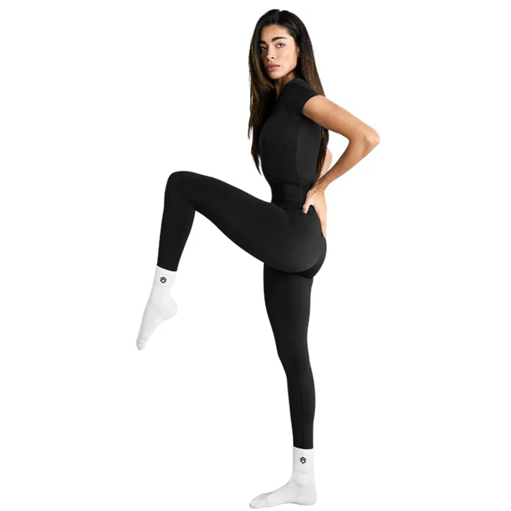 AZTEC DIAMOND PREMIUM BLACK LONG SLEEVE SCULPT TOP