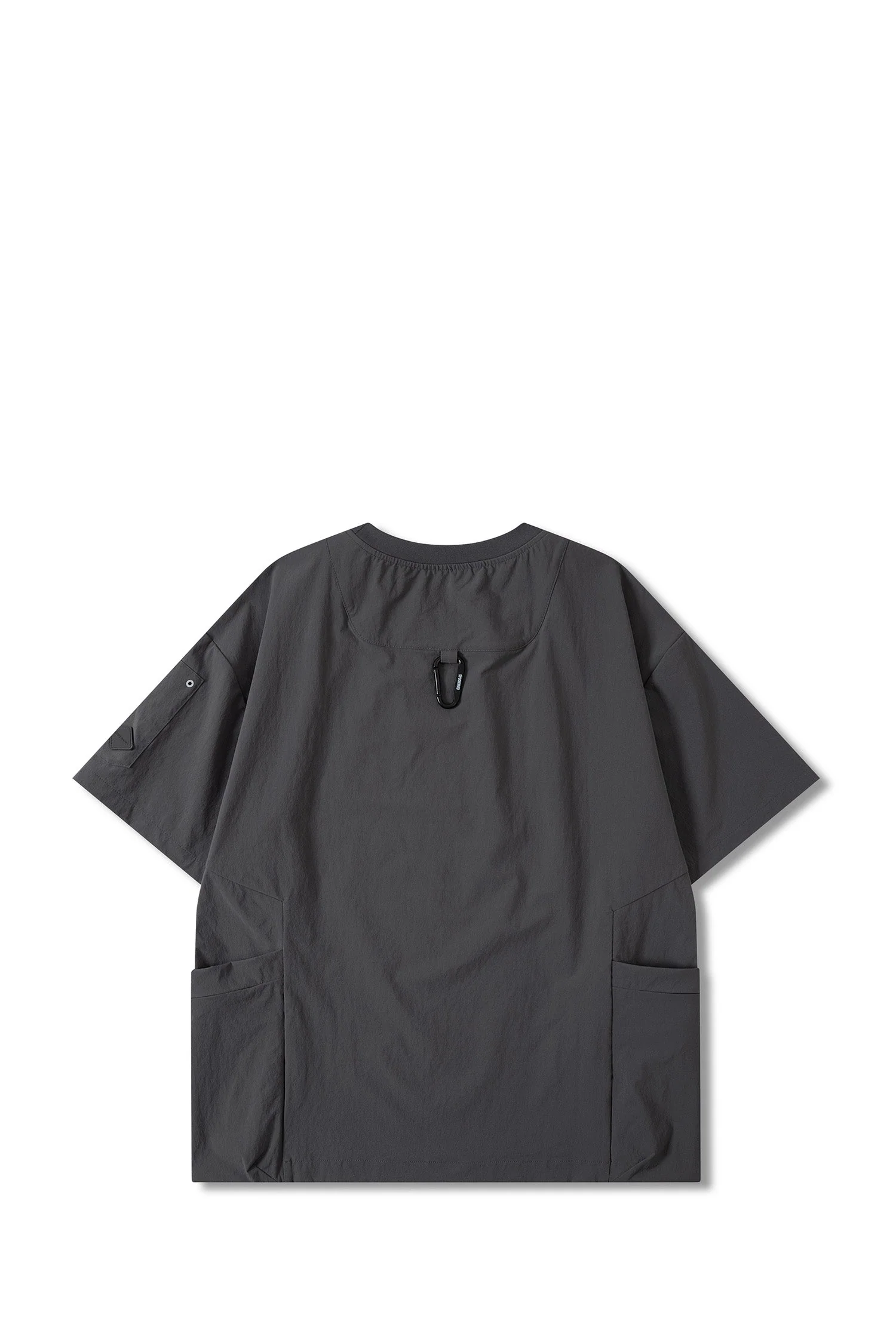 UNISEX PACKABLE SIDE ZIP POCKETS WOVEN S/S TOP