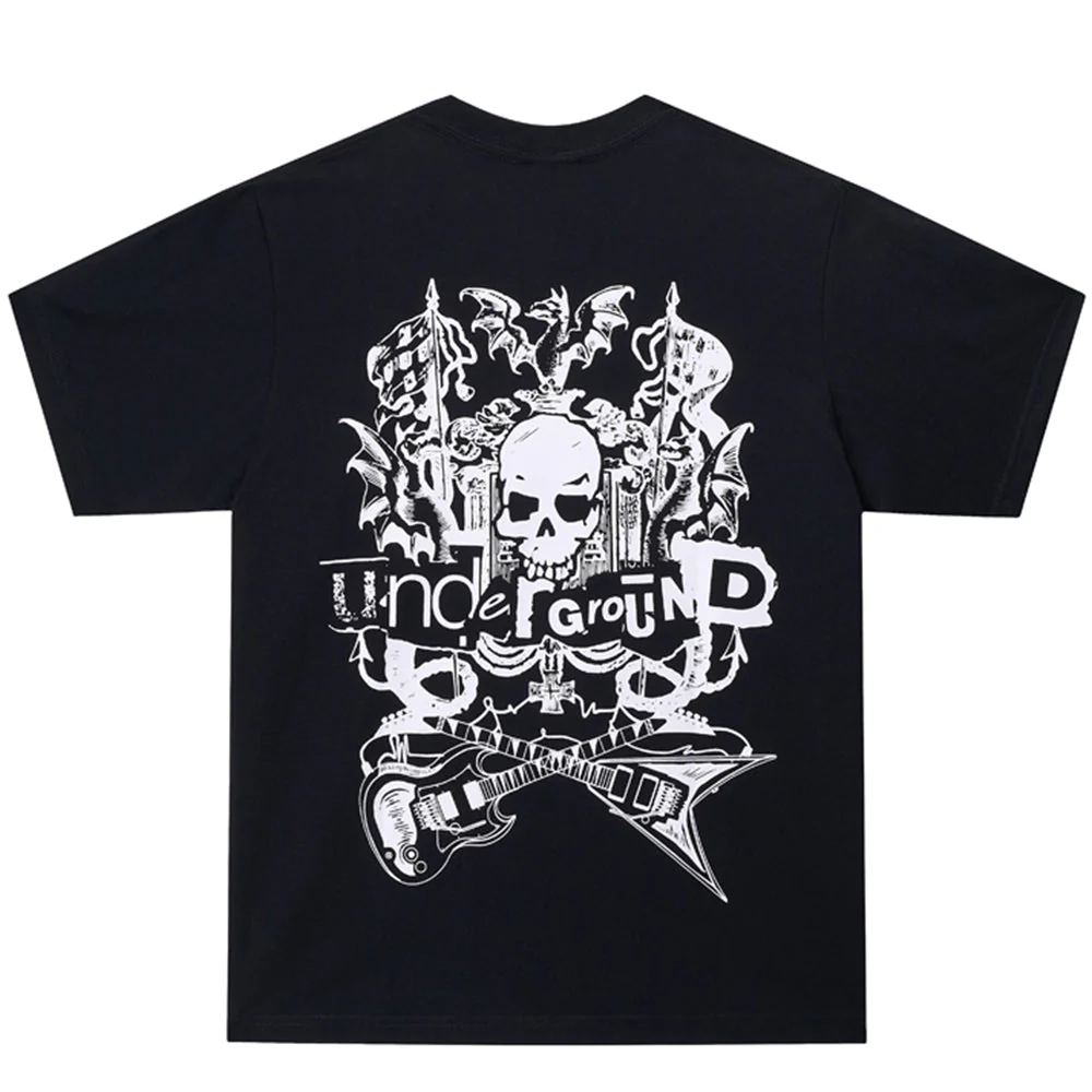 UNDERGROUND SKULL AND GUITARS T-SHIRT
