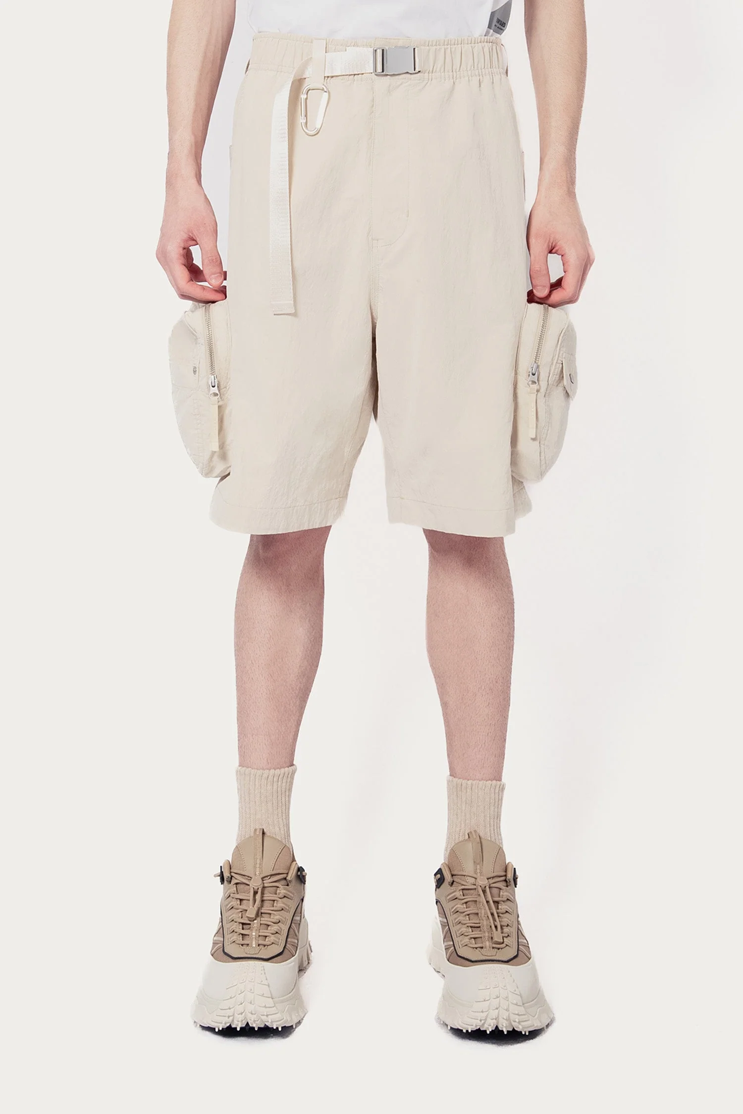 UNISEX ZIPPER POCKETS CARGO SHORTS