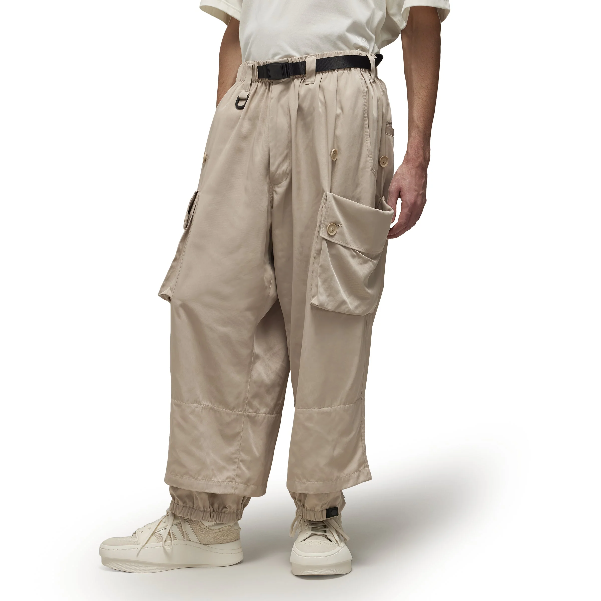 Y-3 NYLON TWILL CUFFED TROUSERS (MEN)