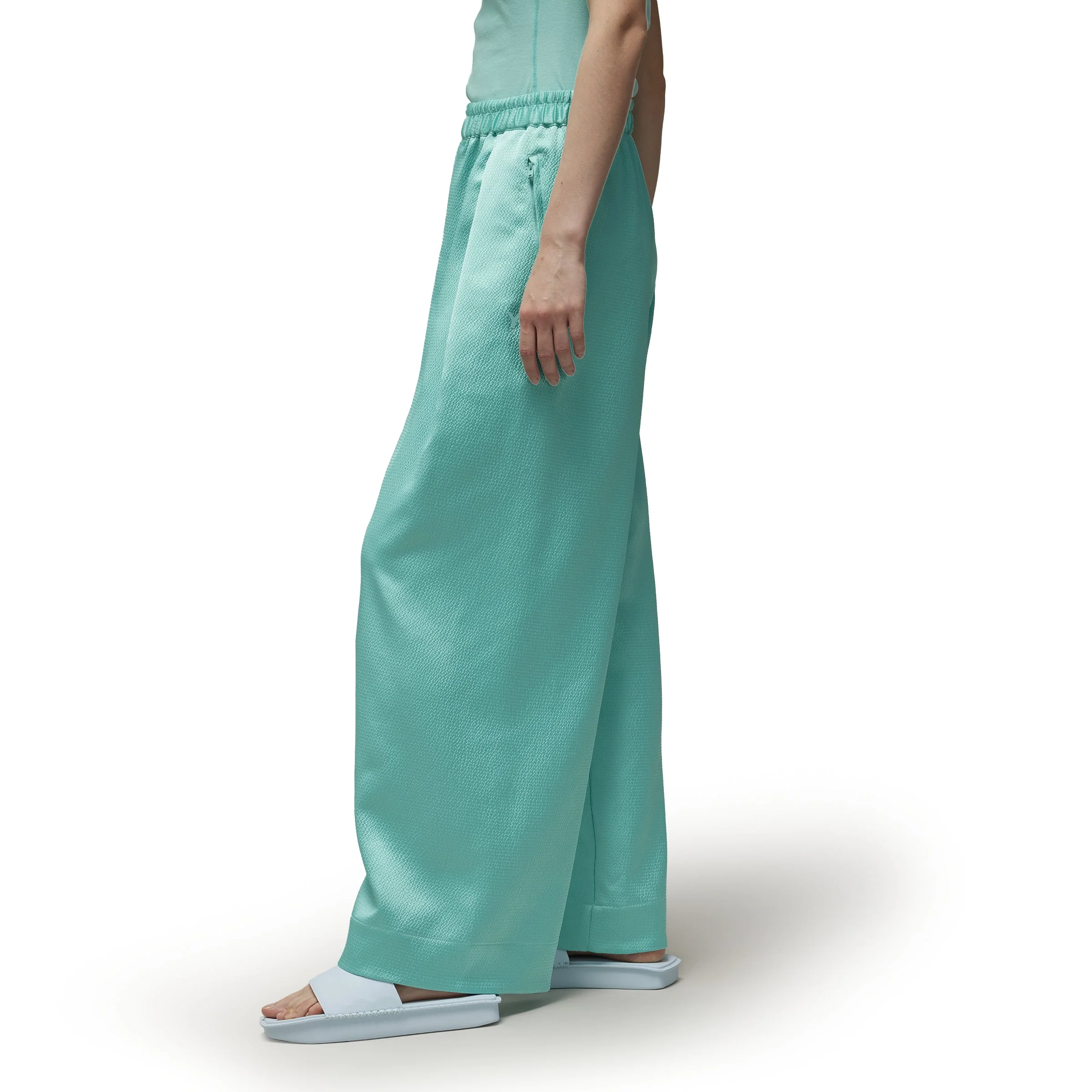 Y-3 WIDE LEG TECH SEERSUCKER PANTS (WOMEN)