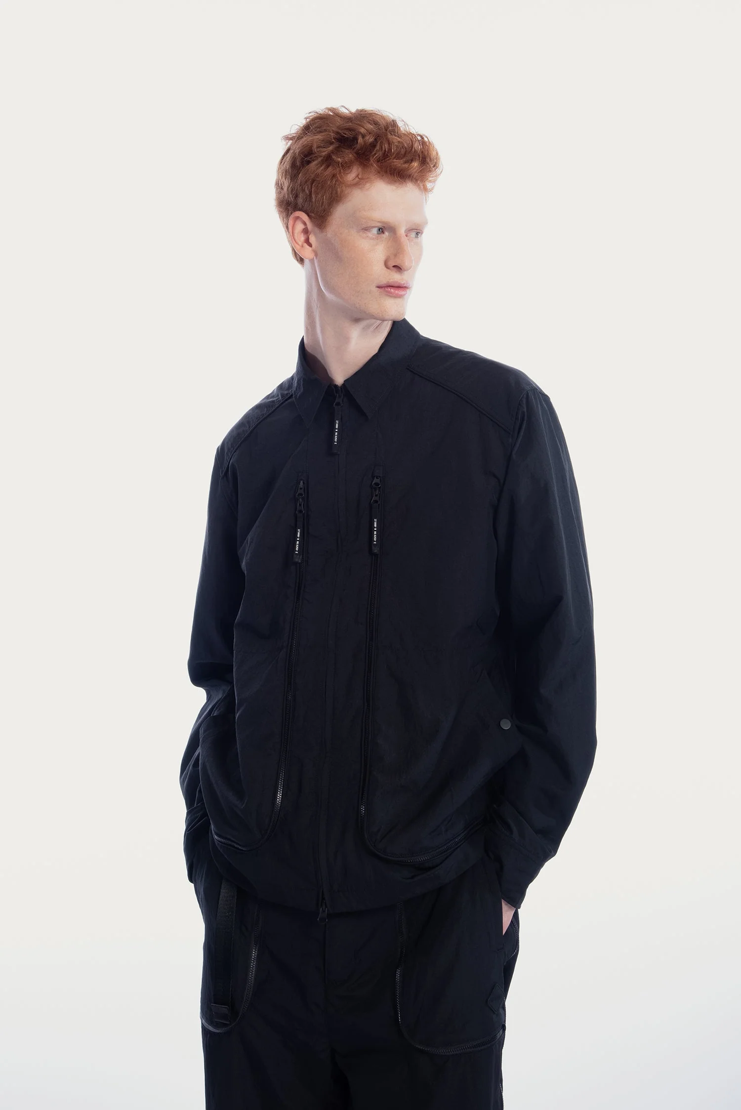 UNISEX ZIPPER POCKETS SHIRT JACKET