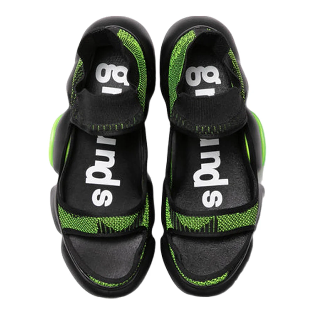 grounds MOOPIE AS1 SANDAL BLACK CITROEN YELLOW/BLACK SOLID