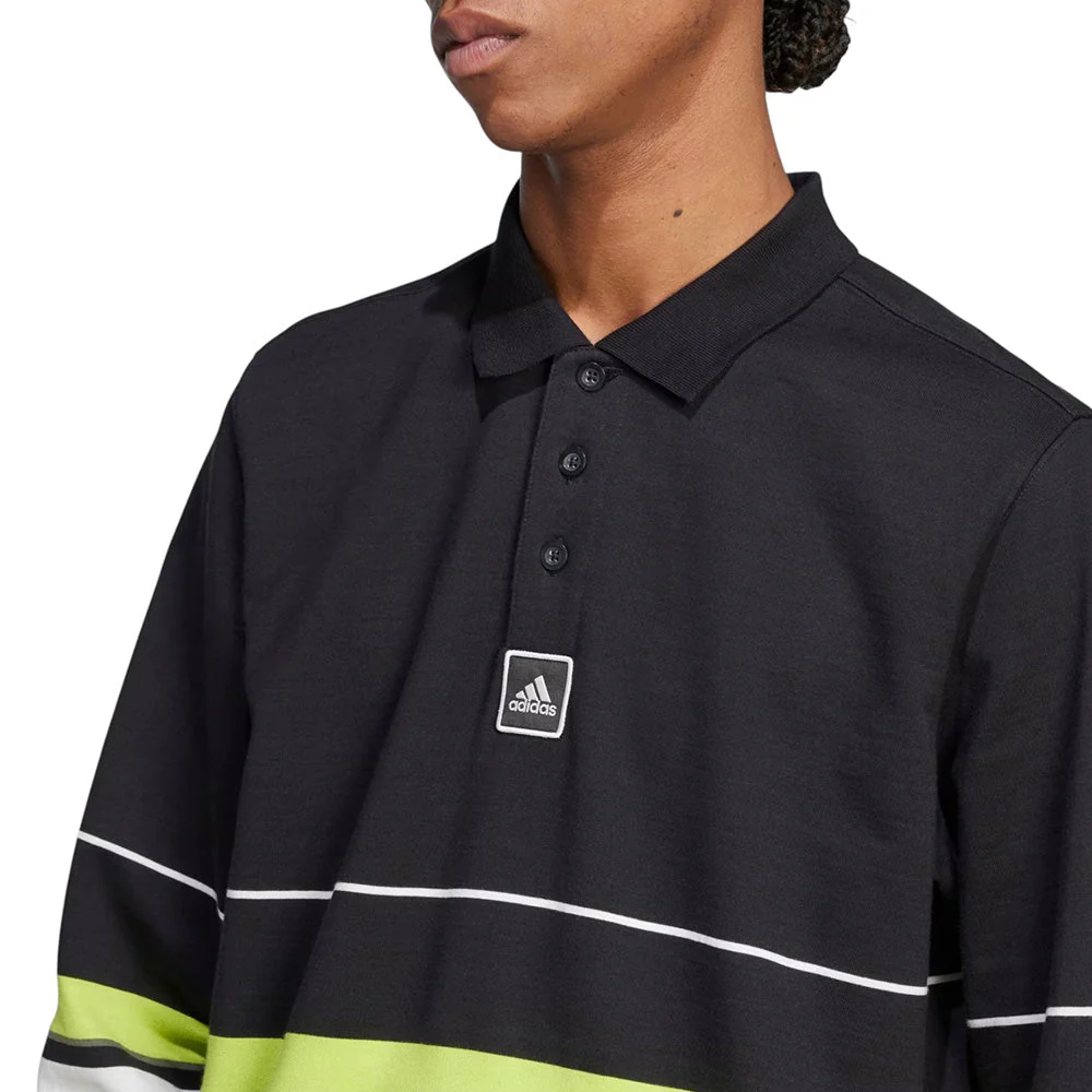 ADIDAS STRIPED POLO SHIRT