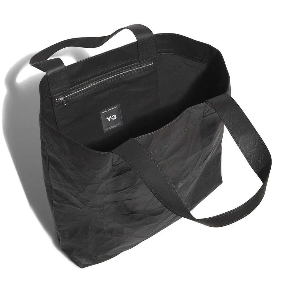 Y-3 LEATHER TOTE BAG