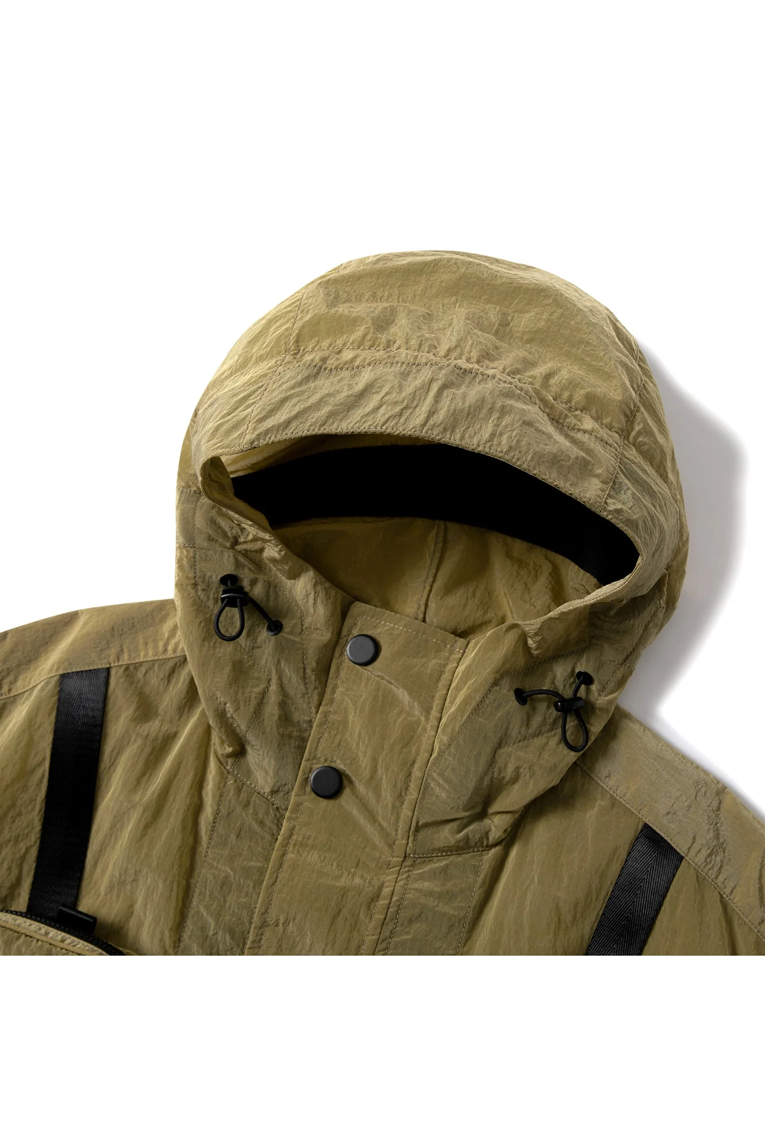 MEN'S DETACHABLE SMALL BAG LIGHTWEIGHT HOODED  SHELL JACKET