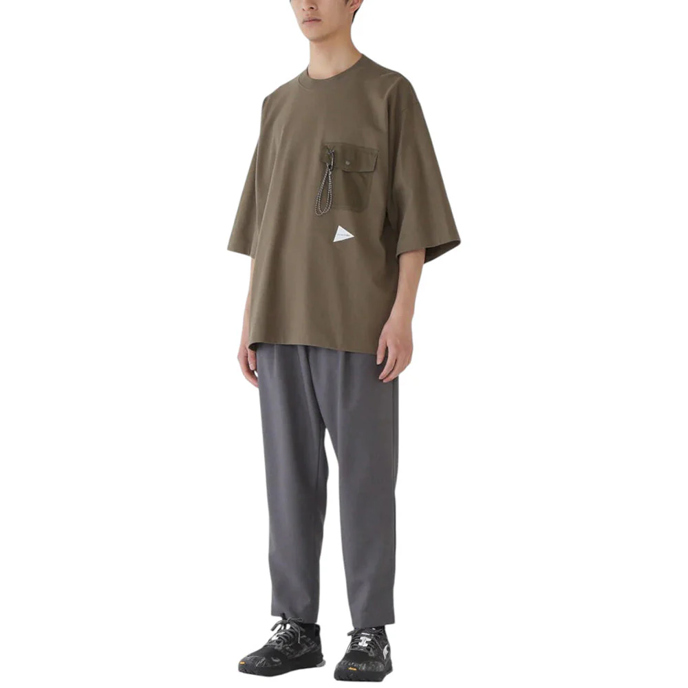 AND WANDER HEAVY COTTON POCKET HS TEE