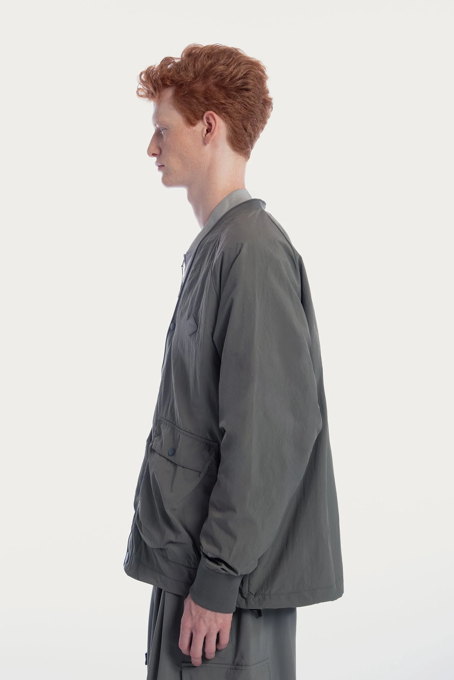 UNISEX FRONT POCKETS NYLON CARDIGAN